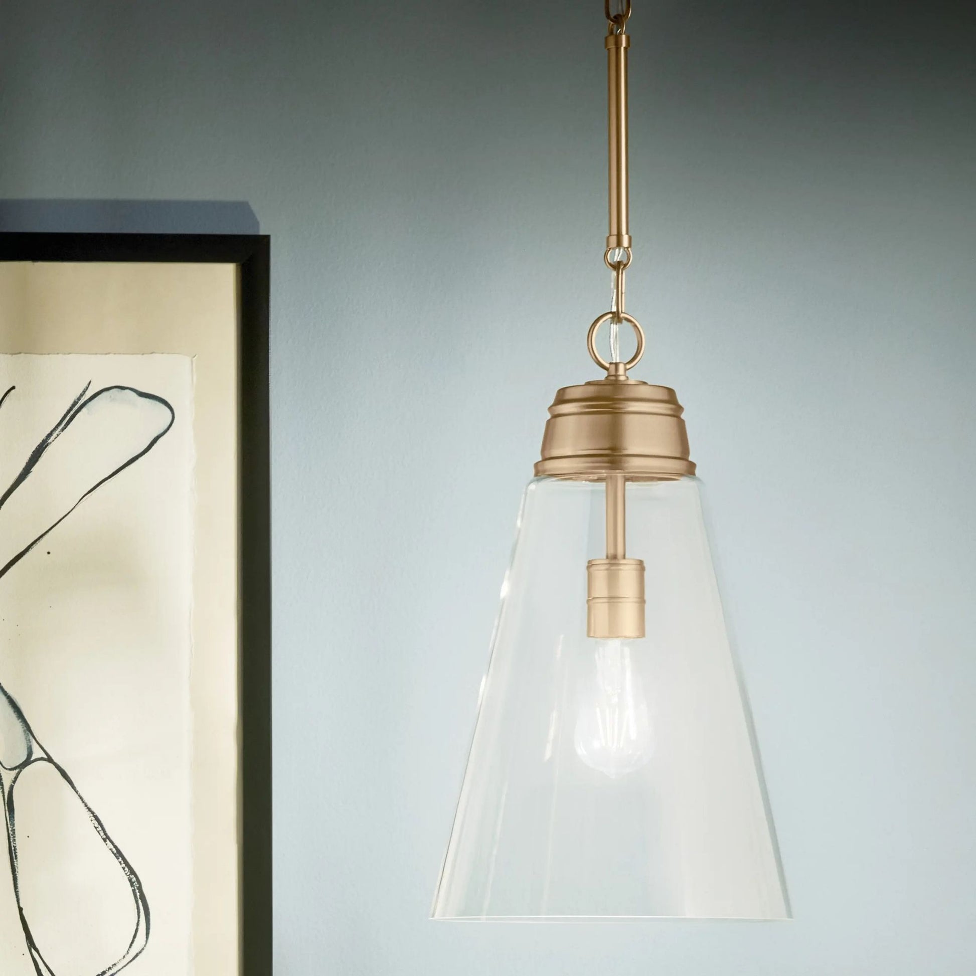 Kichler Lighting - Marsailli 12" Pendant, Champagne Bronze Finish, Clear Glass | Bees Lighting