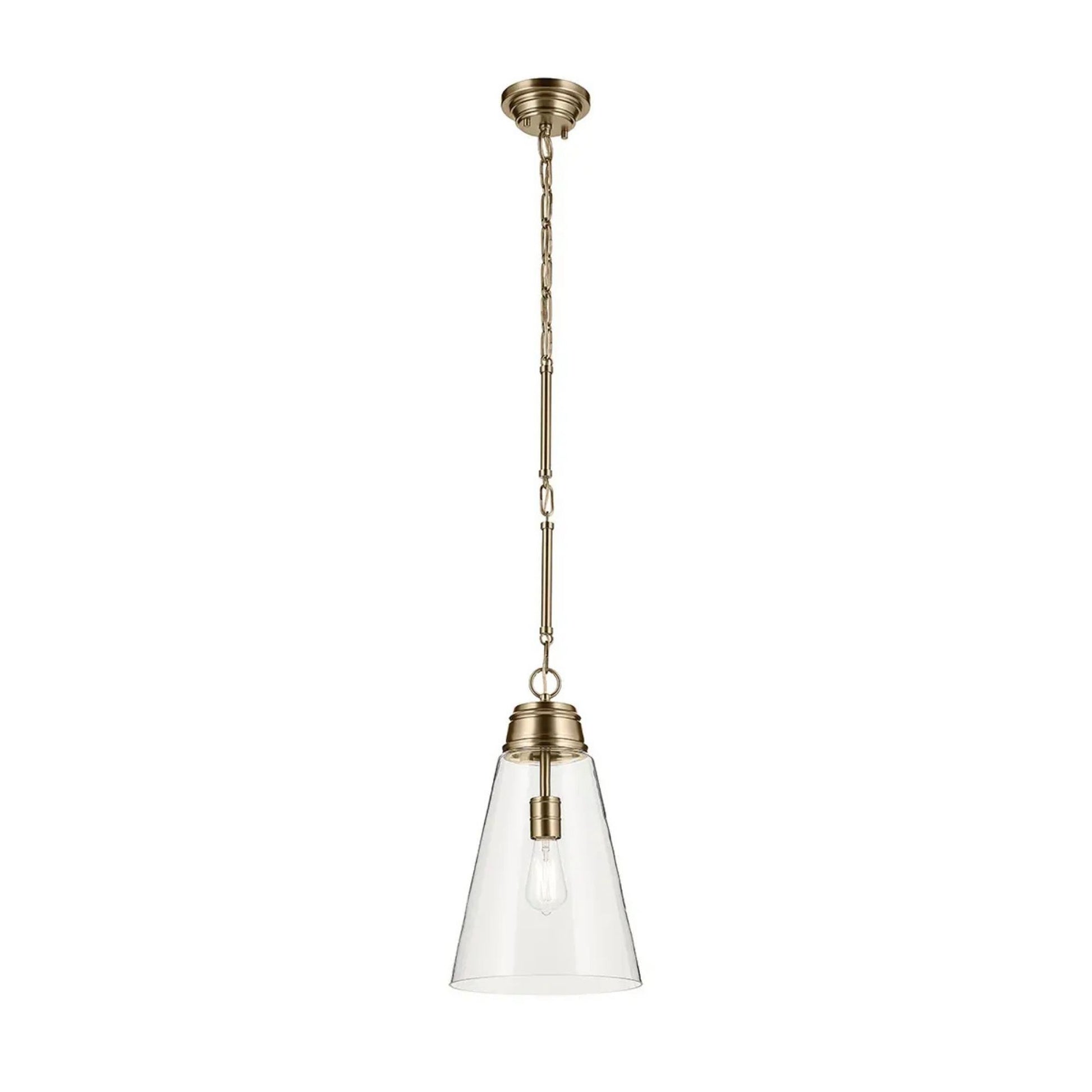 Kichler Lighting - Marsailli 12" Pendant, Champagne Bronze Finish, Clear Glass | Bees Lighting
