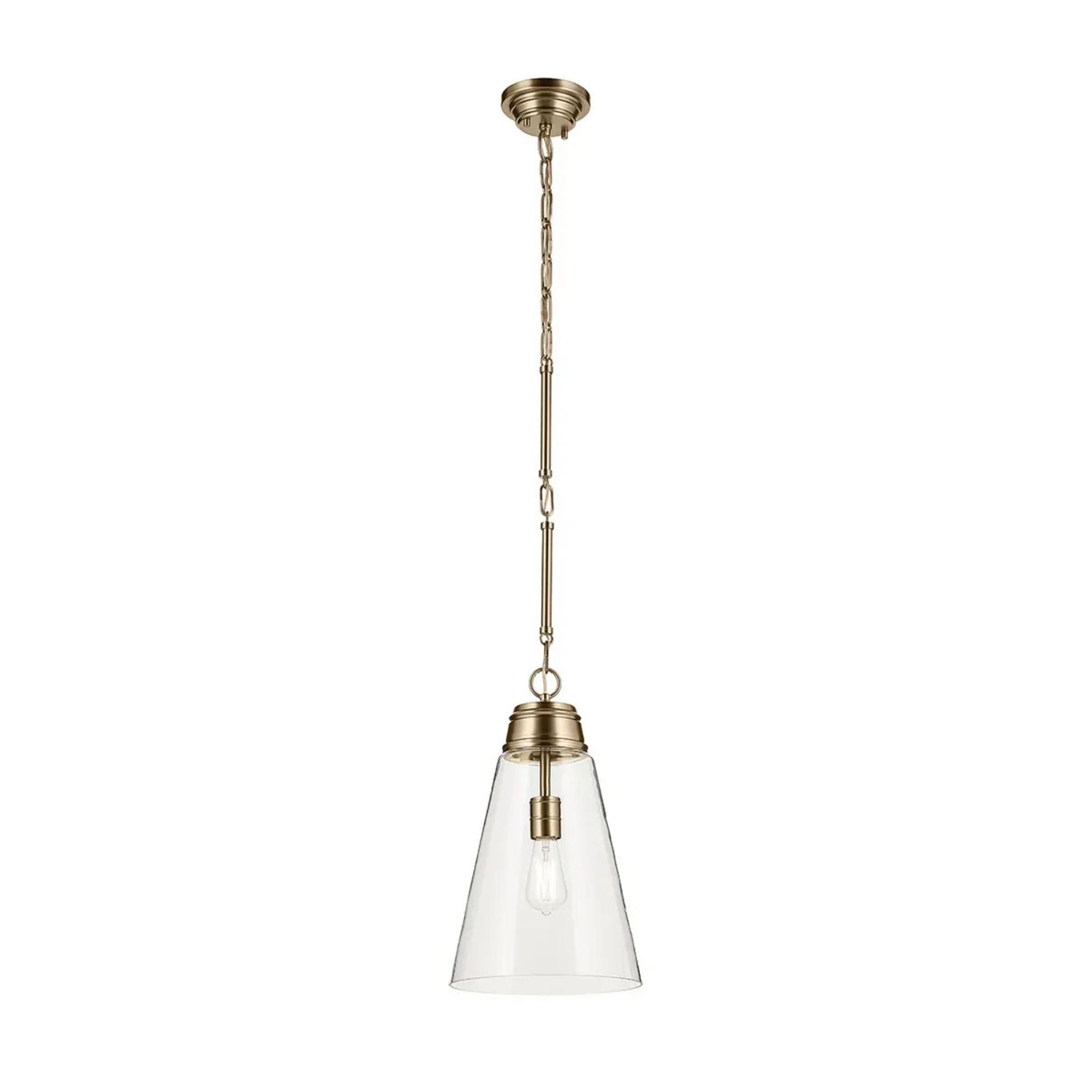 Kichler Lighting - Marsailli 12" Pendant, Champagne Bronze Finish, Clear Glass | Bees Lighting