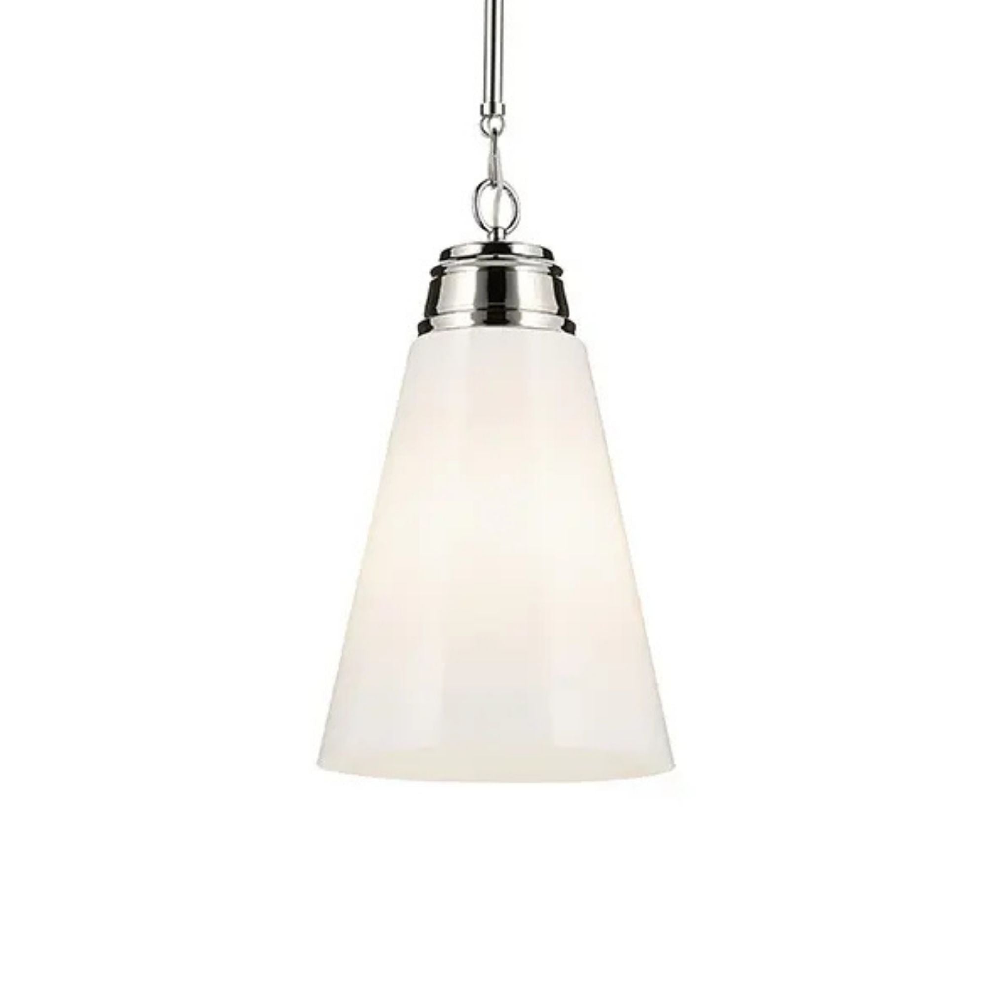 Marsailli 12" Pendant, Polished Nickel Finish, Opal Glass
