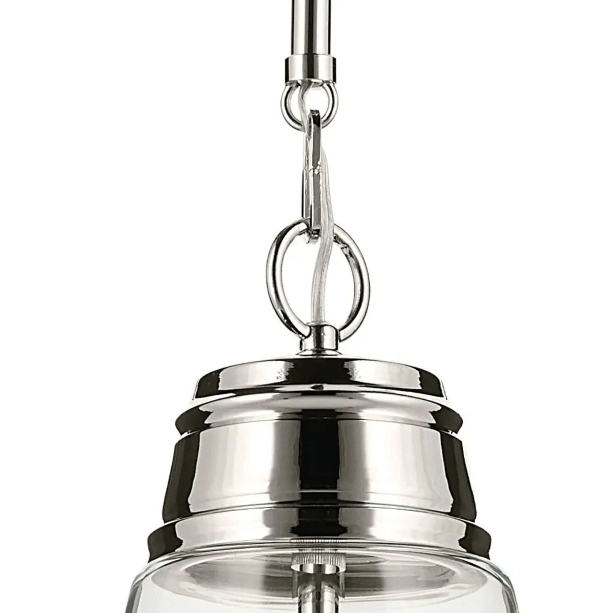 Marsailli 12" Pendant, Polished Nickel Finish, Clear Glass