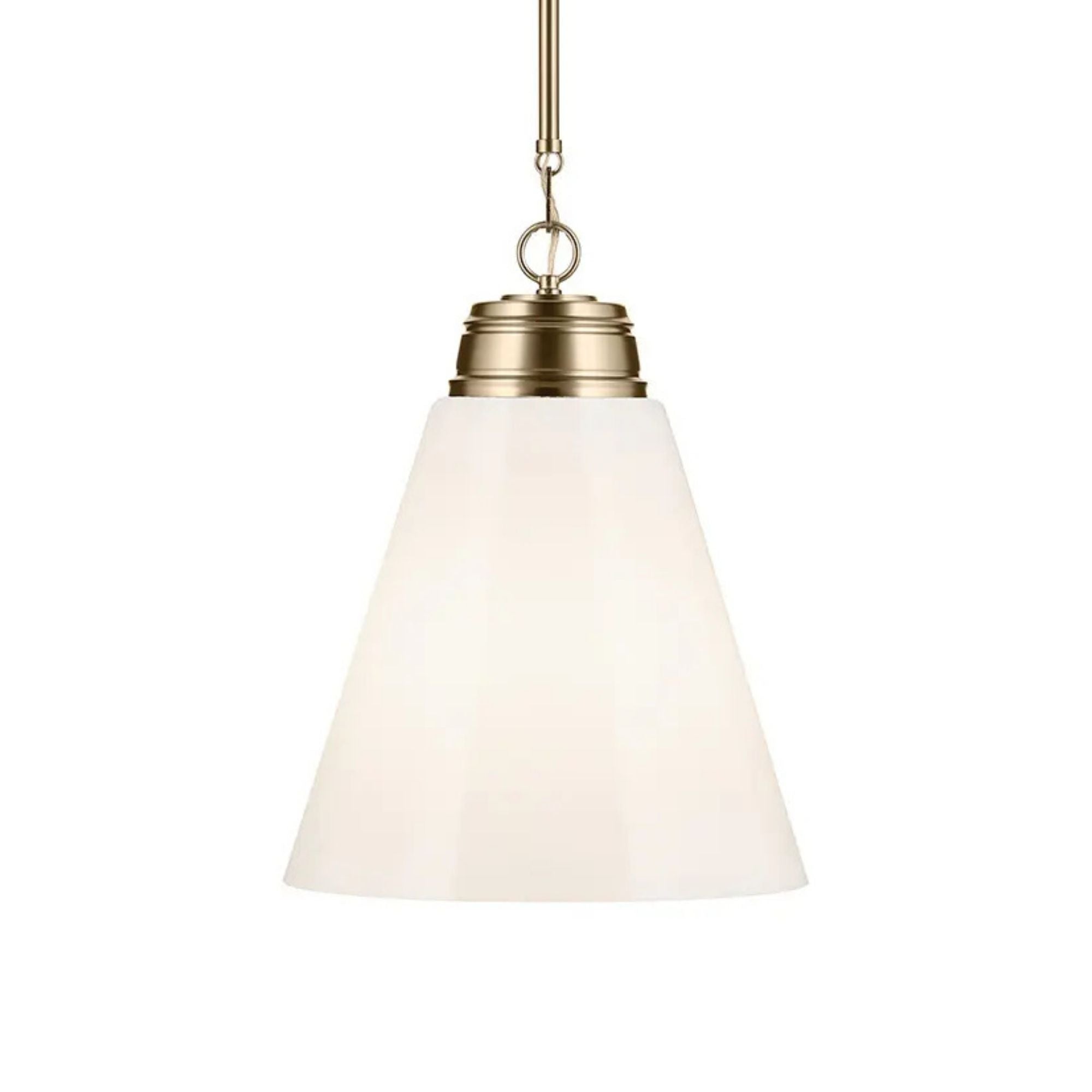 Marsailli 16" Pendant, Champagne Bronze Finish, Opal Glass