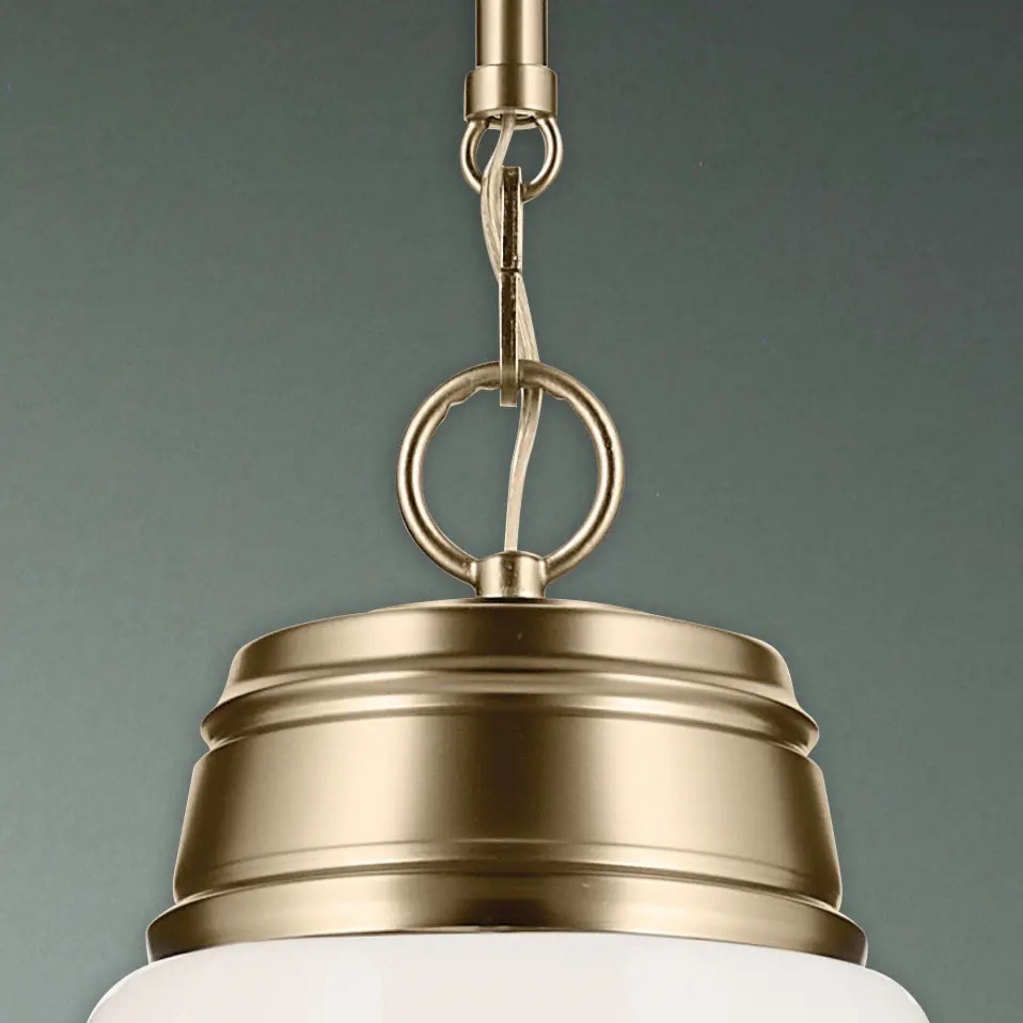 Marsailli 16" Pendant, Champagne Bronze Finish, Opal Glass