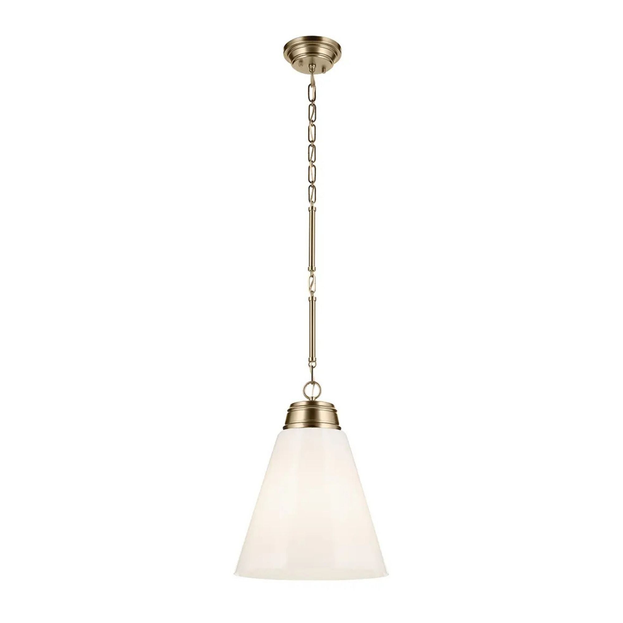 Marsailli 16" Pendant, Champagne Bronze Finish, Opal Glass