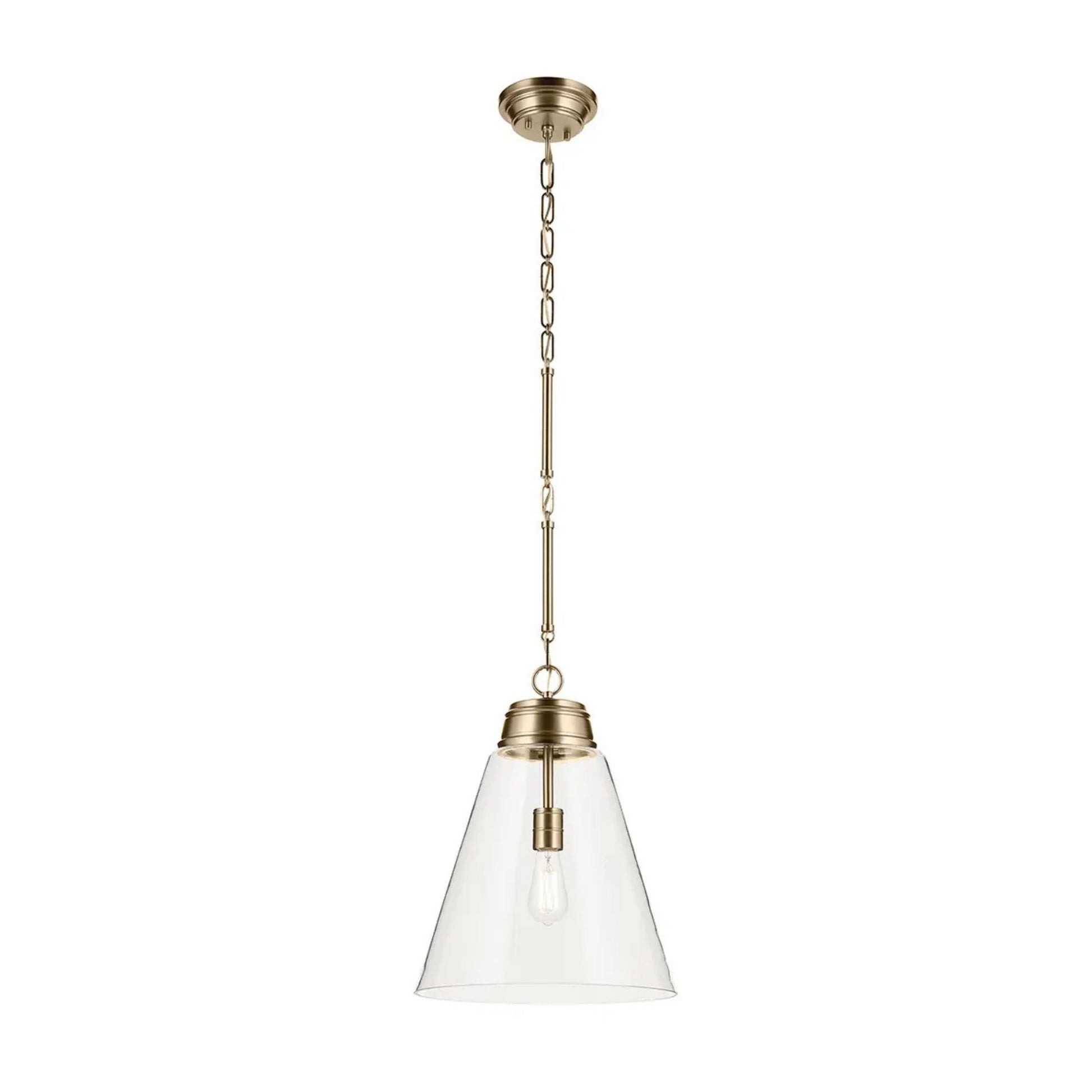 Kichler Lighting - Marsailli 16" Pendant, Champagne Bronze Finish, Clear Glass | Bees Lighting
