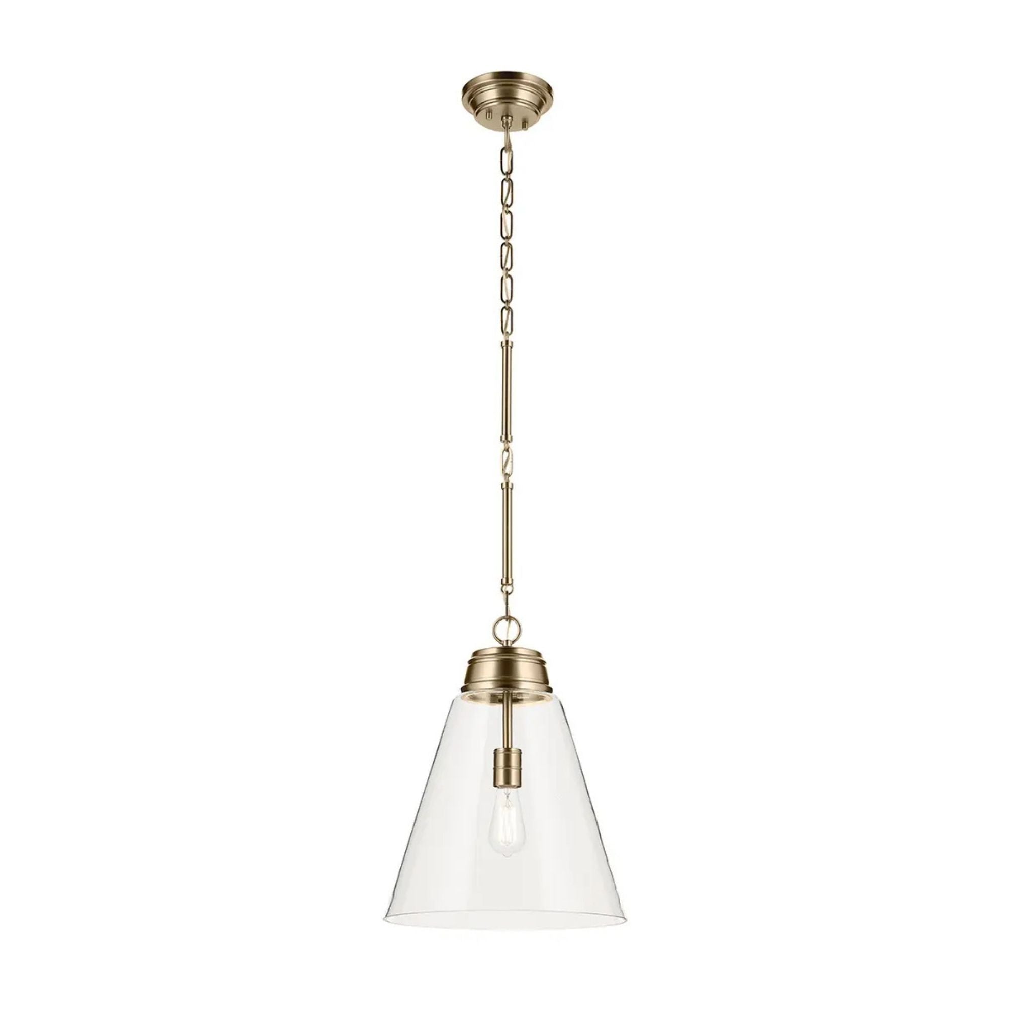 Kichler Lighting - Marsailli 16" Pendant, Champagne Bronze Finish, Clear Glass | Bees Lighting