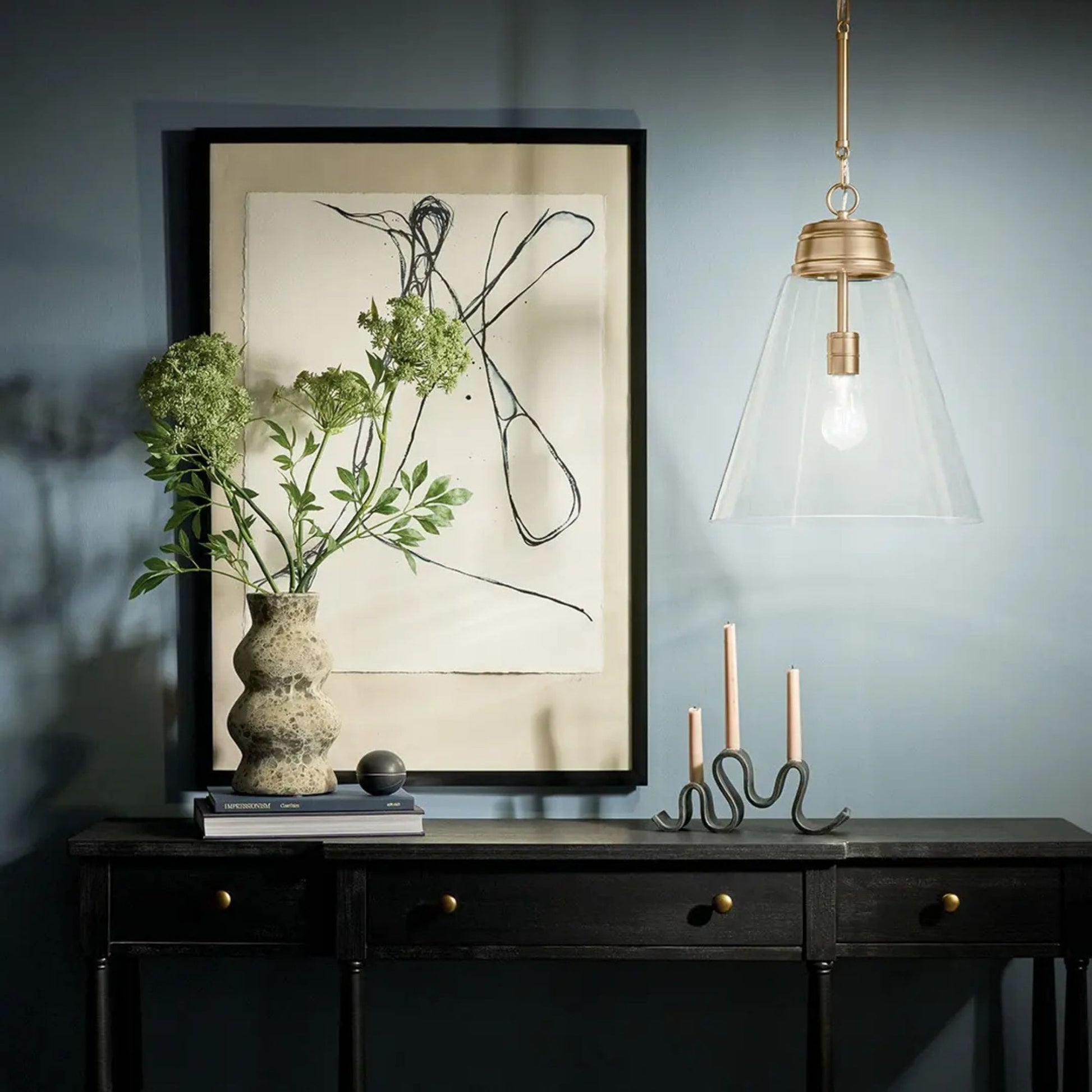 Kichler Lighting - Marsailli 16" Pendant, Champagne Bronze Finish, Clear Glass | Bees Lighting