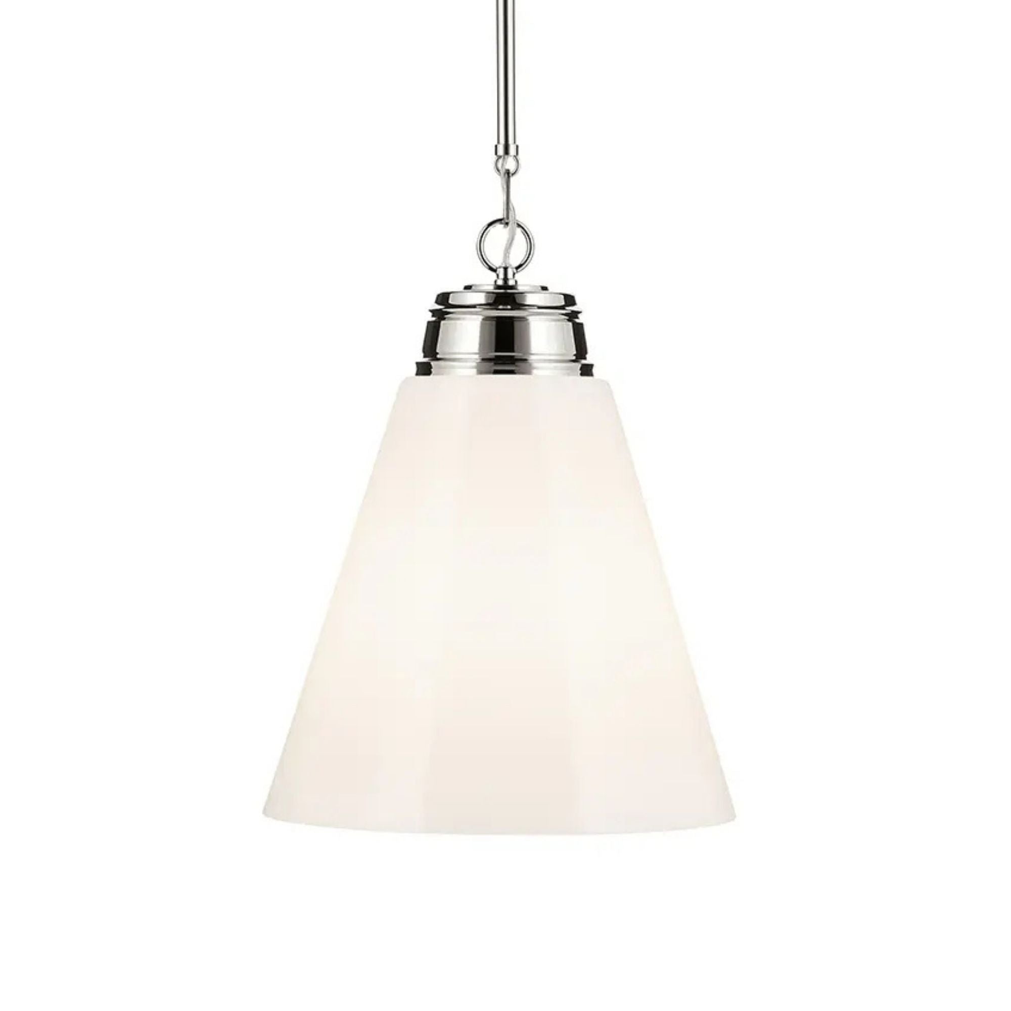 Marsailli 16" Pendant, Polished Nickel Finish, Opal Glass