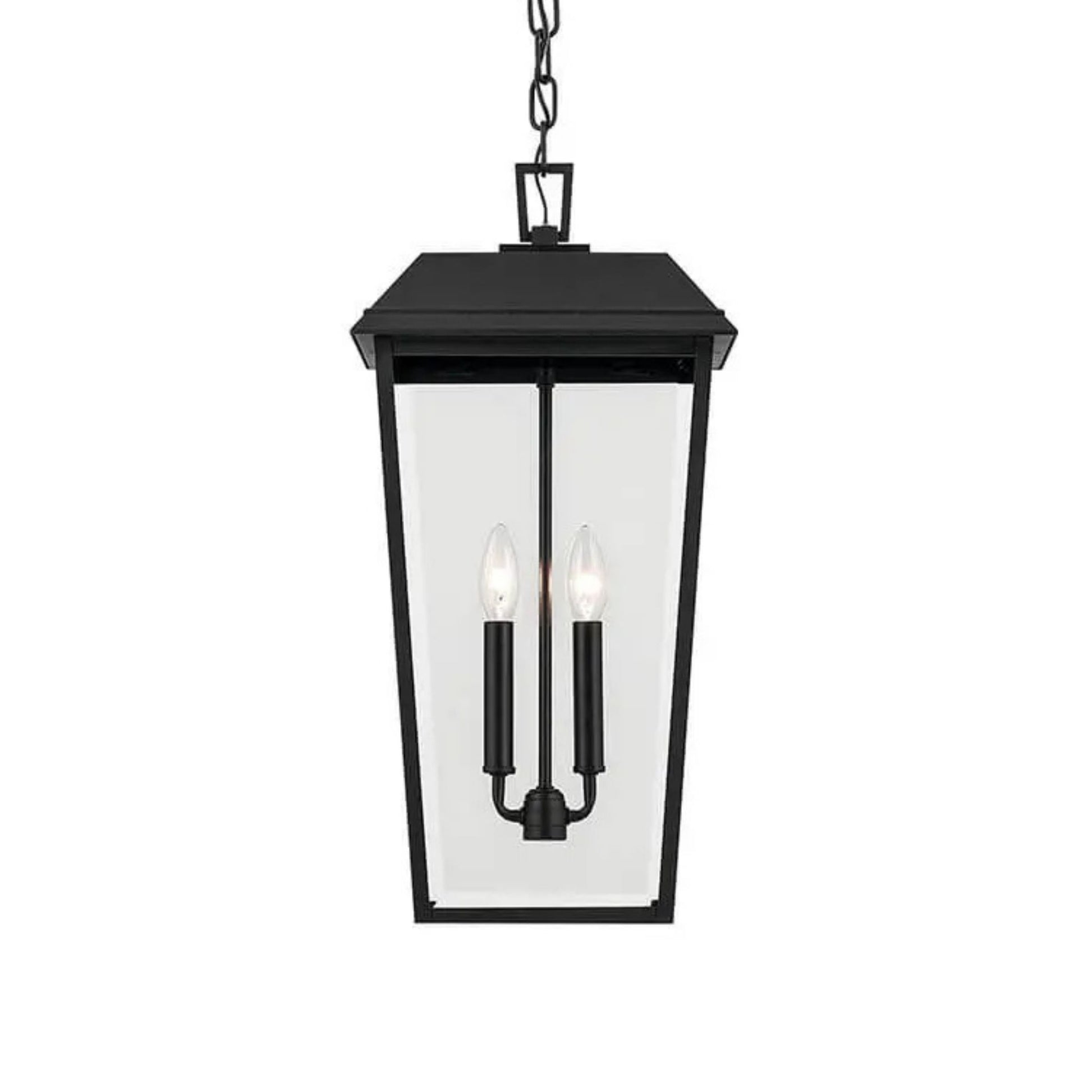 Kichler Lighting - Mathus 22" 2-Light Outdoor Pendant, Textured Black Finish | Bees Lighting