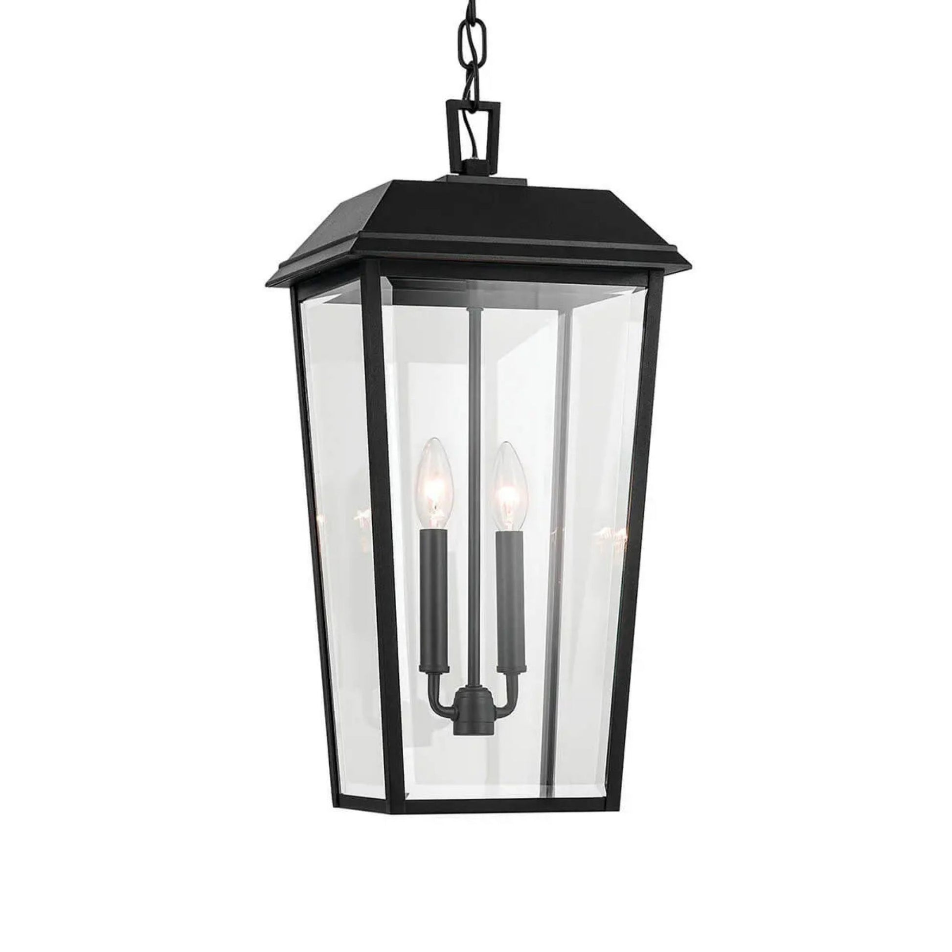 Kichler Lighting - Mathus 22" 2-Light Outdoor Pendant, Textured Black Finish | Bees Lighting