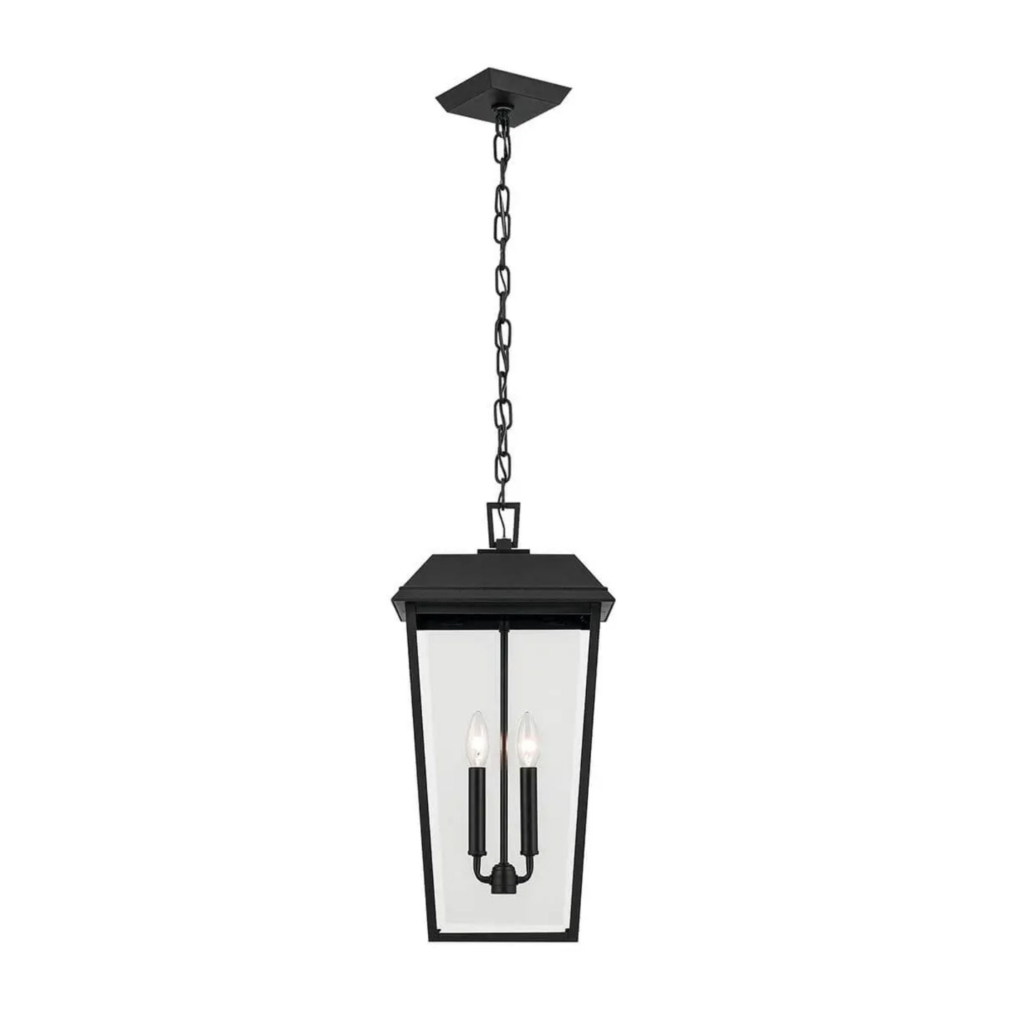 Kichler Lighting - Mathus 22" 2-Light Outdoor Pendant, Textured Black Finish | Bees Lighting