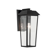 Mathus 18" Outdoor Wall Light, Textured Black Finish
