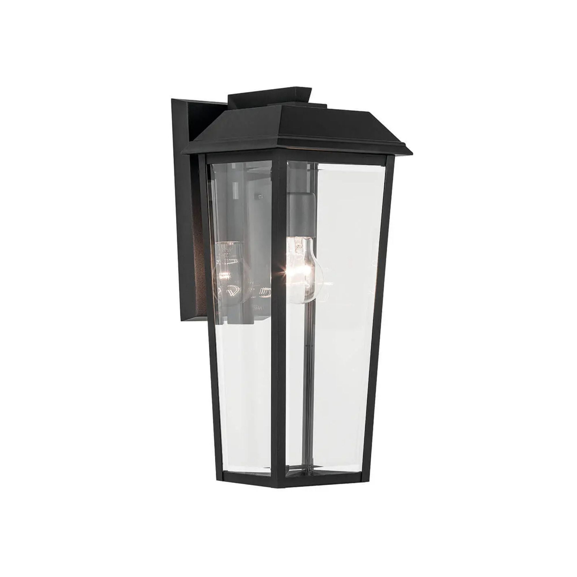 Mathus 18" Outdoor Wall Light, Textured Black Finish