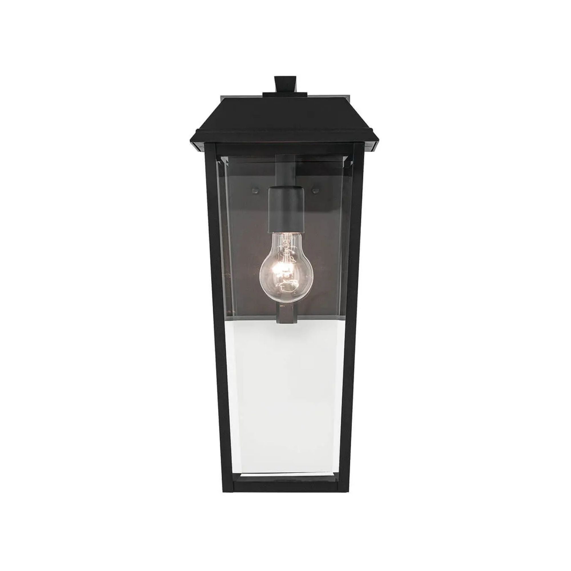 Mathus 18" Outdoor Wall Light, Textured Black Finish