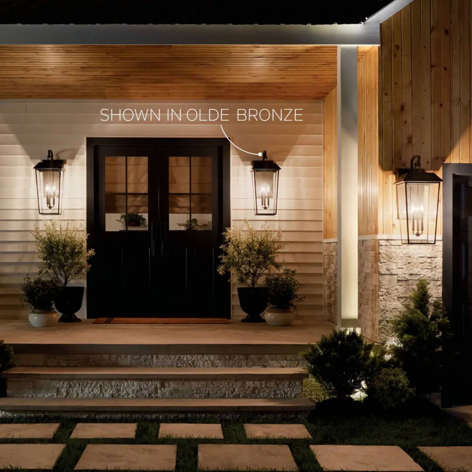 Mathus 24" 2-Light Outdoor Wall Light, Textured Black Finish