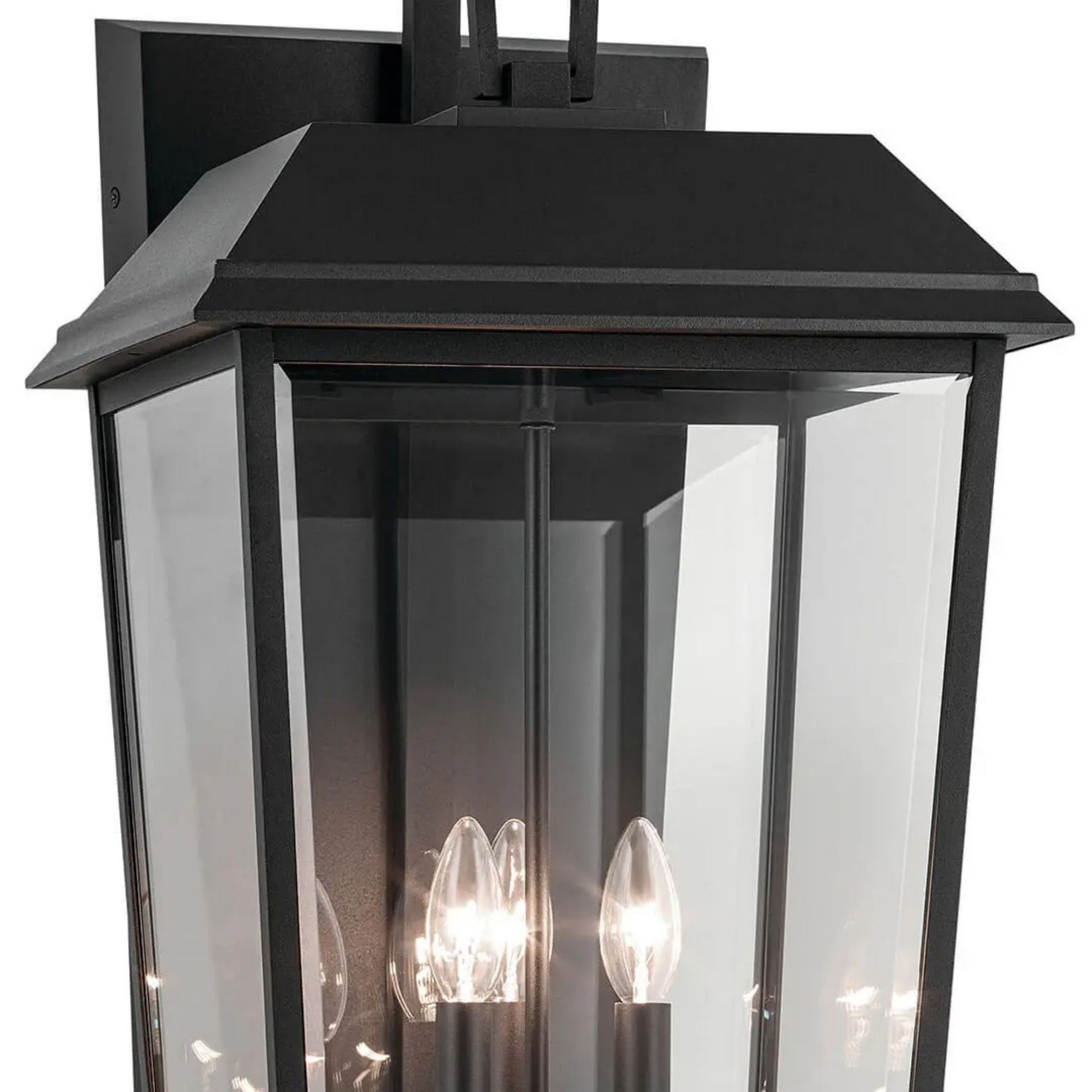 Kichler Lighting - Mathus 30" 3-Light Outdoor Wall Light, Textured Black Finish | Bees Lighting