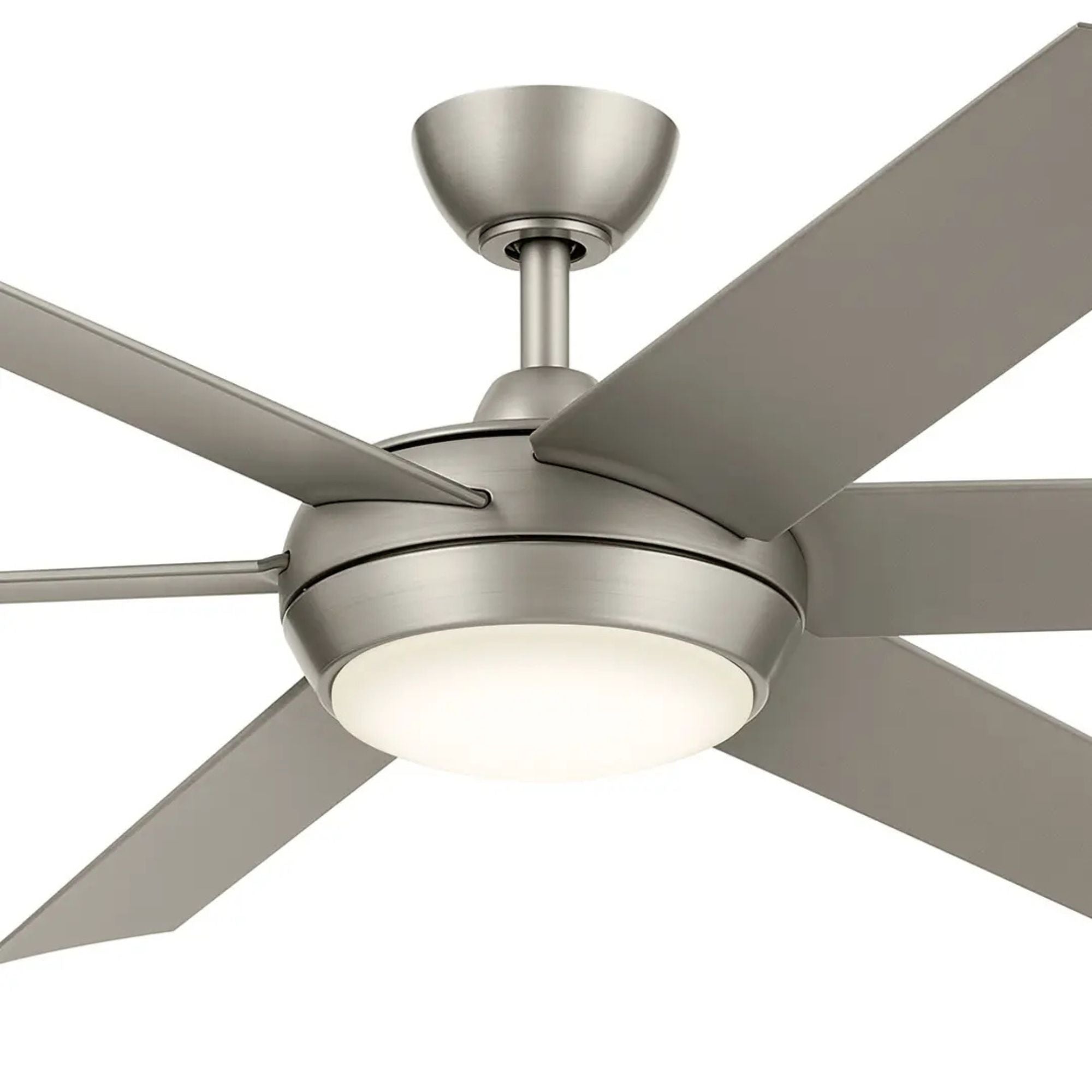 Mint 60" Brushed Nickel Modern LED Ceiling Fan with Remote
