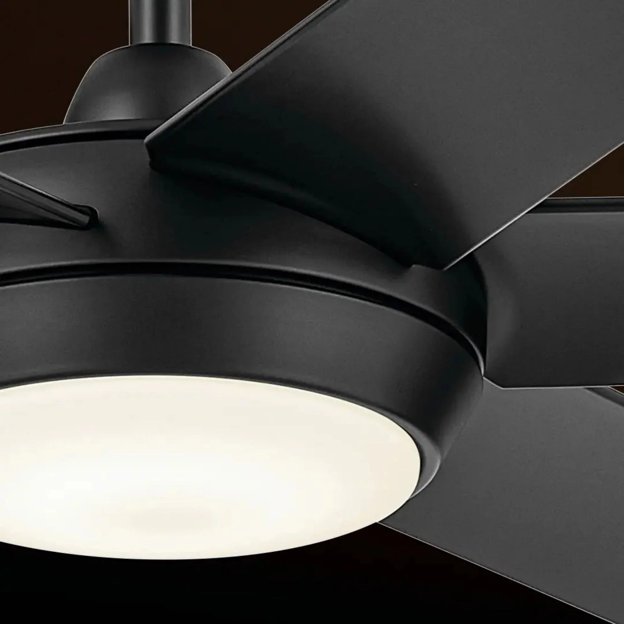 Kichler Lighting - Mint 60" Satin Black Modern LED Ceiling Fan with Remote | Bees Lighting