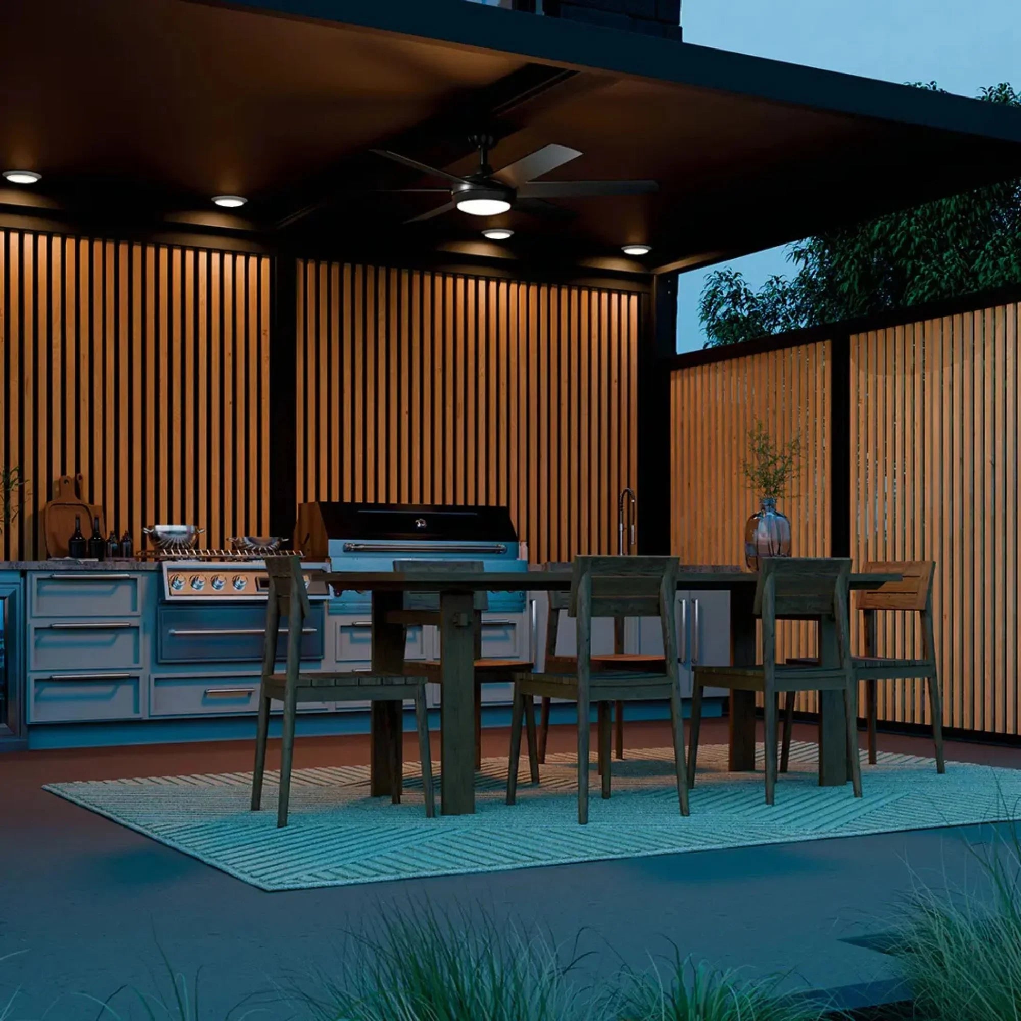 Kichler Lighting - Mint 60" Satin Black Modern LED Ceiling Fan with Remote | Bees Lighting