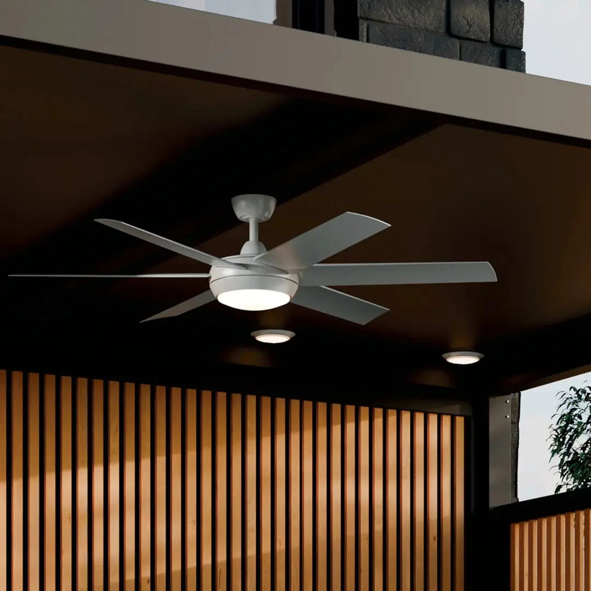 Kichler Lighting - Mint 60" White Modern LED Ceiling Fan with Remote | Bees Lighting