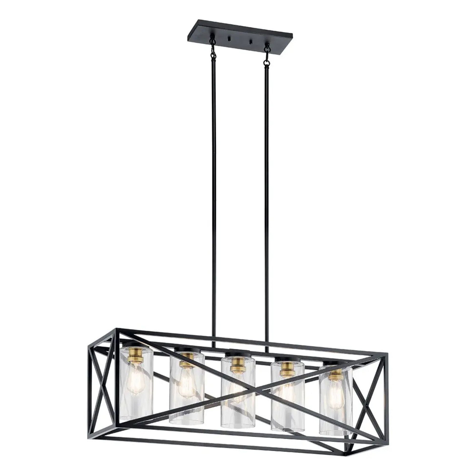 Kichler Lighting - Moorgate 36" 5-Light Linear Chandelier, Black Finish | Bees Lighting