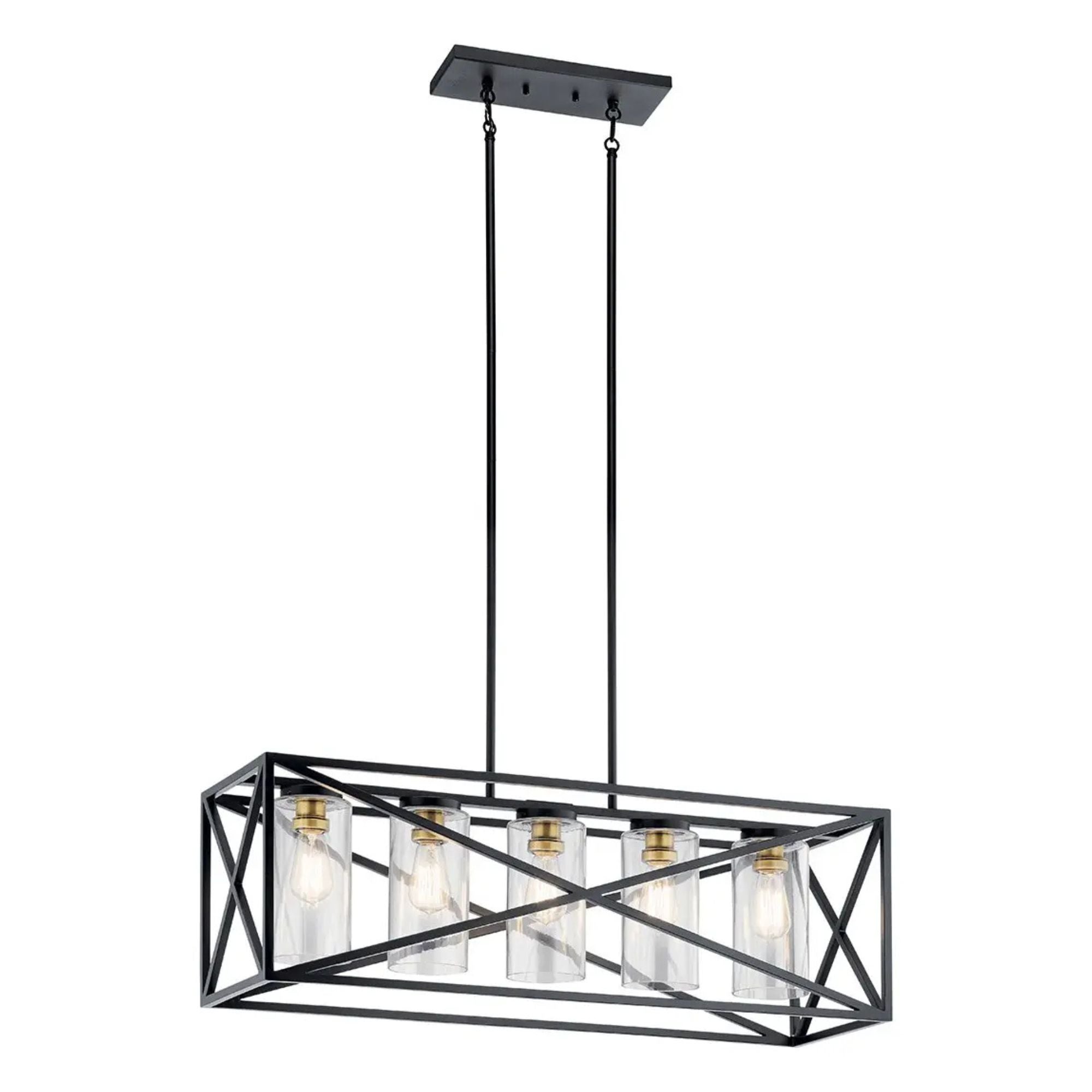 Kichler Lighting - Moorgate 36" 5-Light Linear Chandelier, Black Finish | Bees Lighting