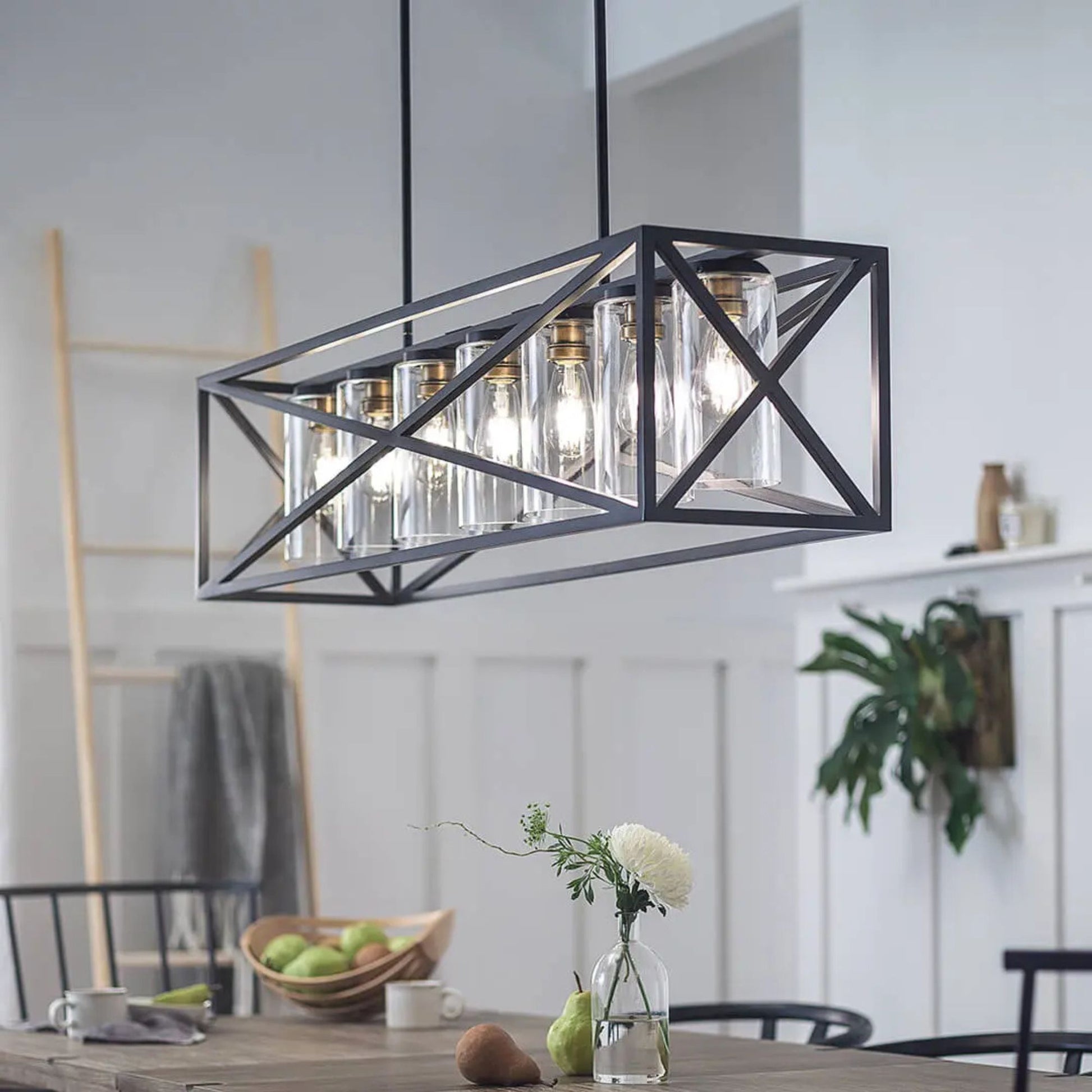 Kichler Lighting - Moorgate 48" 7-Light Linear Chandelier, Black Finish | Bees Lighting