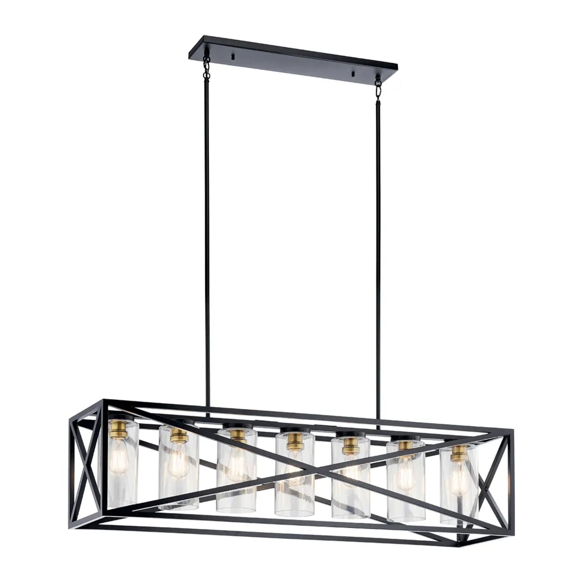 Kichler Lighting - Moorgate 48" 7-Light Linear Chandelier, Black Finish | Bees Lighting
