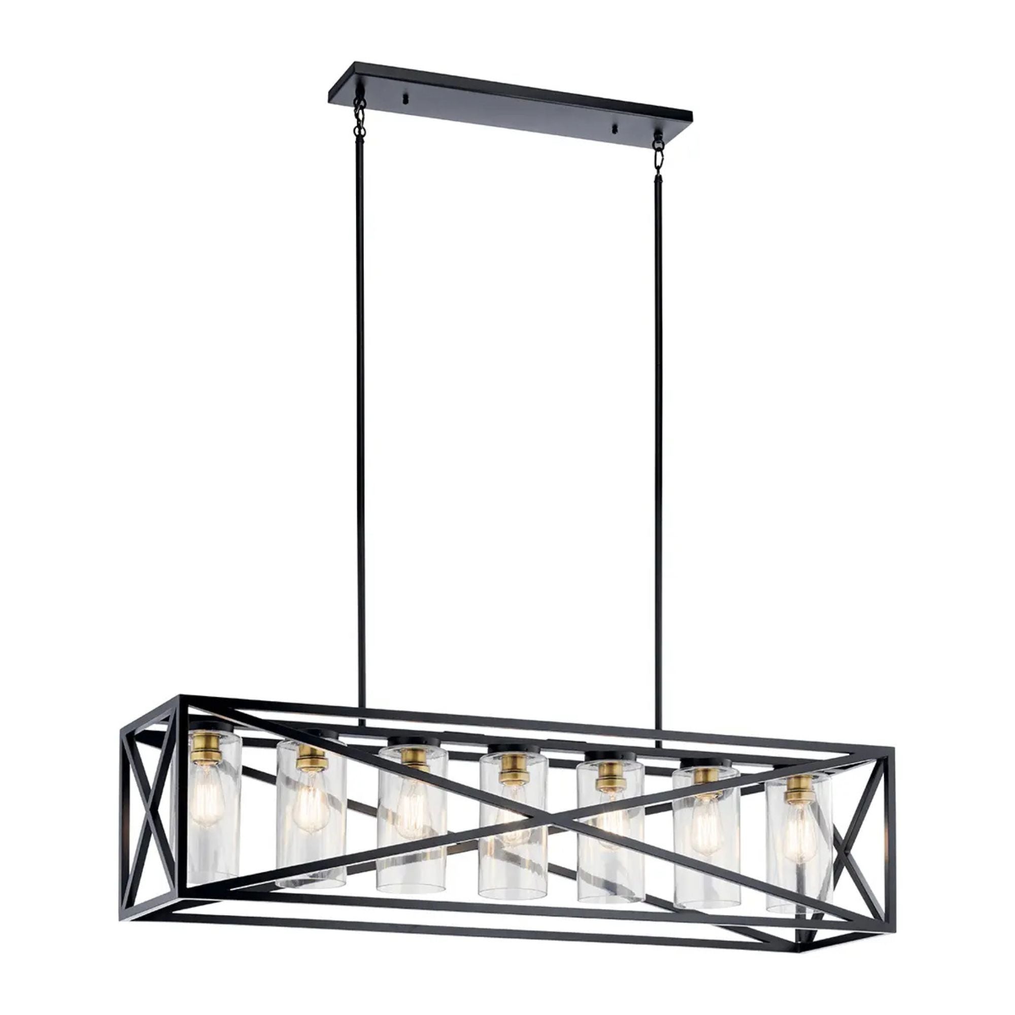 Kichler Lighting - Moorgate 48" 7-Light Linear Chandelier, Black Finish | Bees Lighting