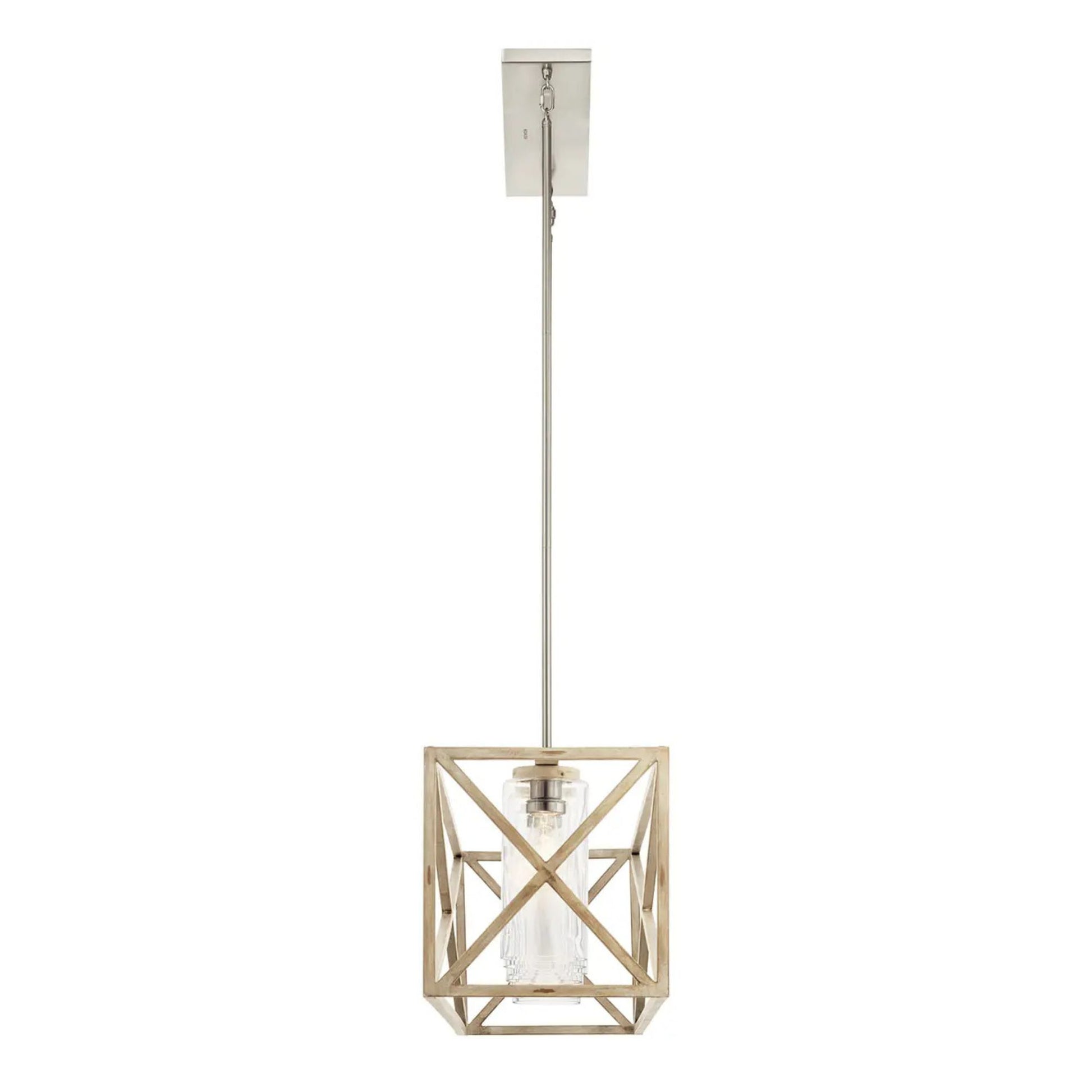 Kichler Lighting - Moorgate 48" 7-Light Linear Chandelier, Distressed Antique White Finish | Bees Lighting