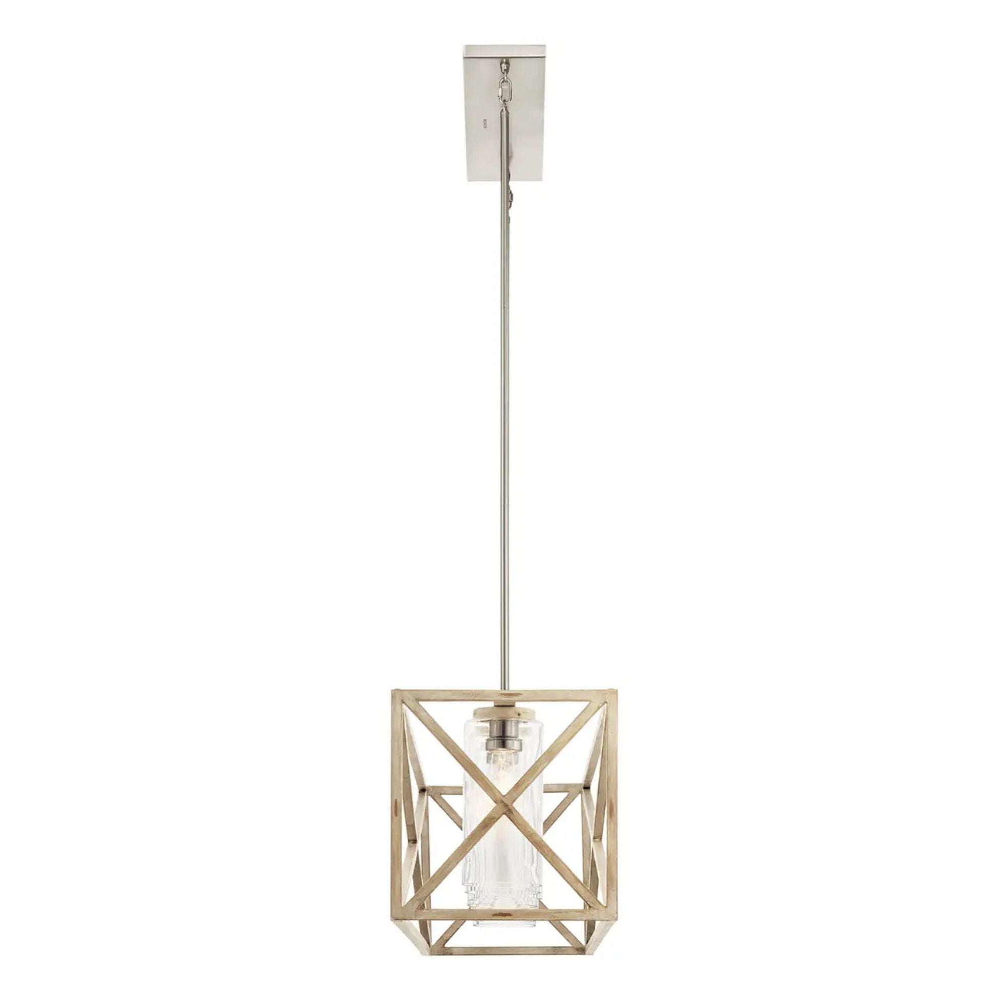 Kichler Lighting - Moorgate 48" 7-Light Linear Chandelier, Distressed Antique White Finish | Bees Lighting