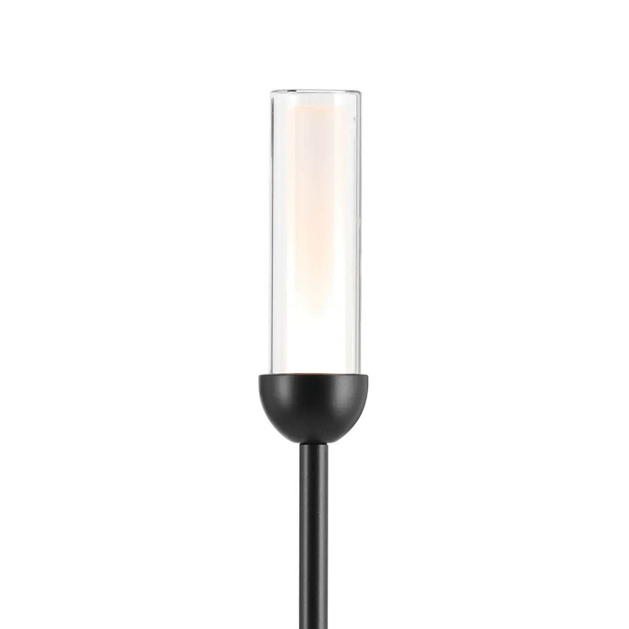Kichler Moraine 32.25 in. 12-Light Chandelier, Black & Champagne Bronze & Polished Nickel with Clear Glass Cylinder Shades