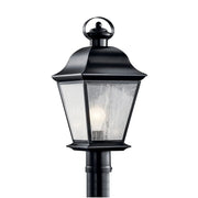 Kichler Mount Vernon 20.75 in. Outdoor Post Light, Black with Clear Seeded Glass