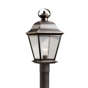 Kichler Mount Vernon 20.75 in. Outdoor Post Light, Olde Bronze with Clear Seeded Glass