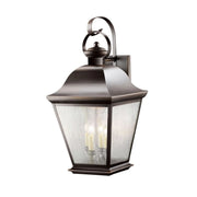 Kichler Mount Vernon 28.5in. 4-Light Outdoor Sconce, Olde Bronze with Clear Seeded Glass