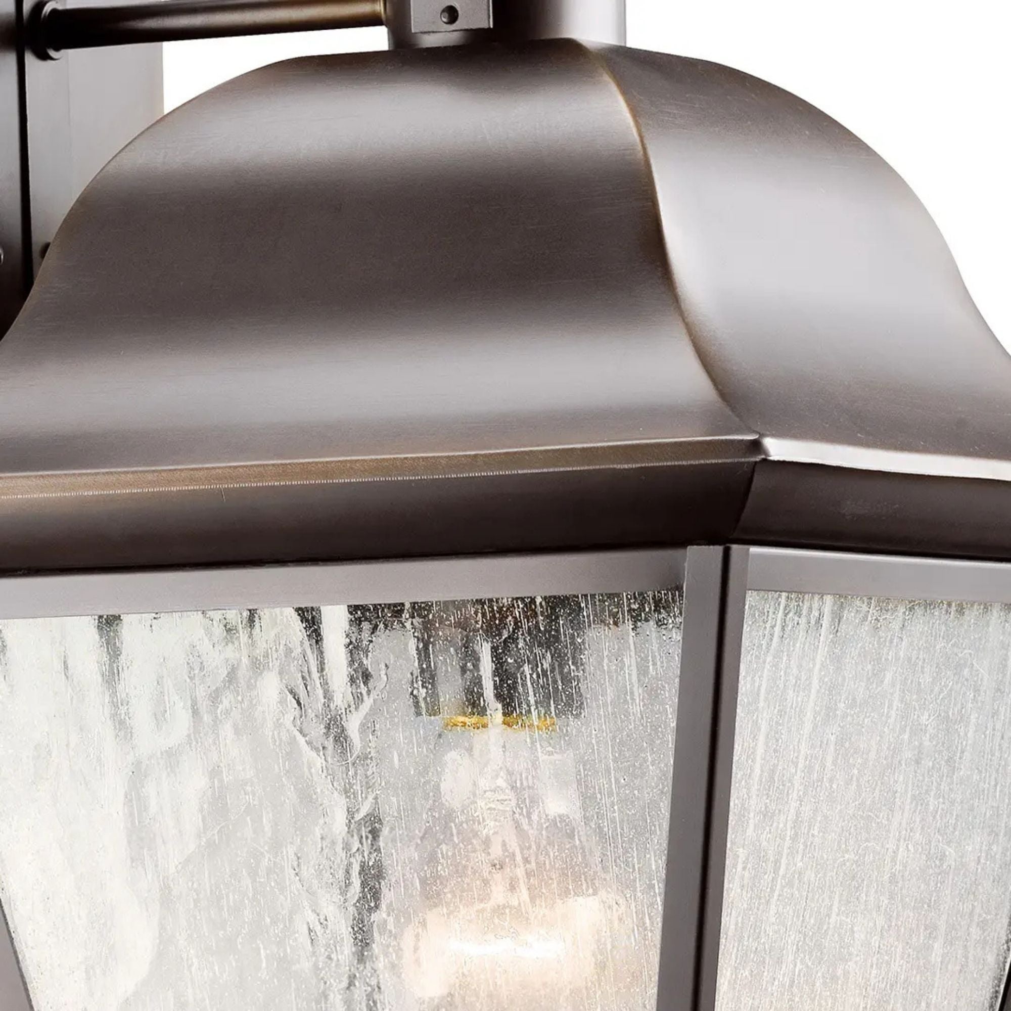 Kichler Mount Vernon 19.5 in. Outdoor Sconce, Olde Bronze with Clear Seeded Glass