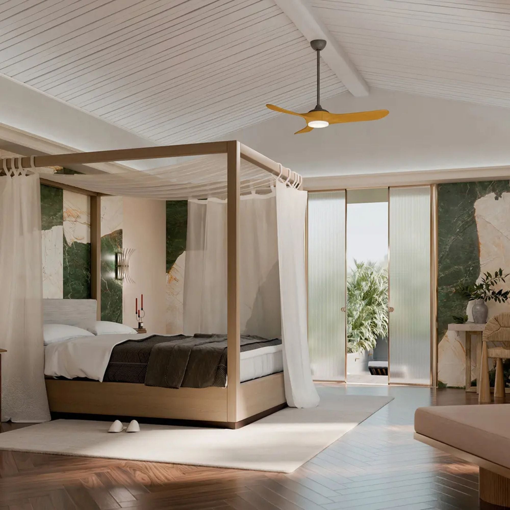 Kichler Mylo 52'' Ceiling Fan with LED Light DC Motor Anvil Iron