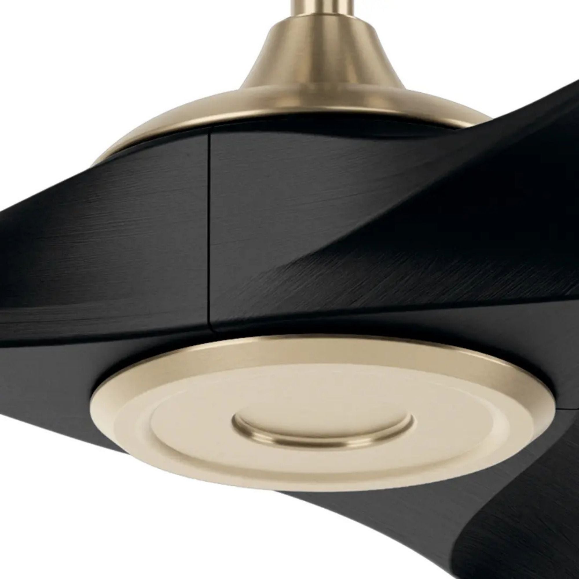 Kichler Mylo 52'' Ceiling Fan with LED Light DC Motor Champagne Bronze & Black