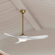 Kichler Mylo 52'' Ceiling Fan with LED Light DC Motor Champagne Bronze & White