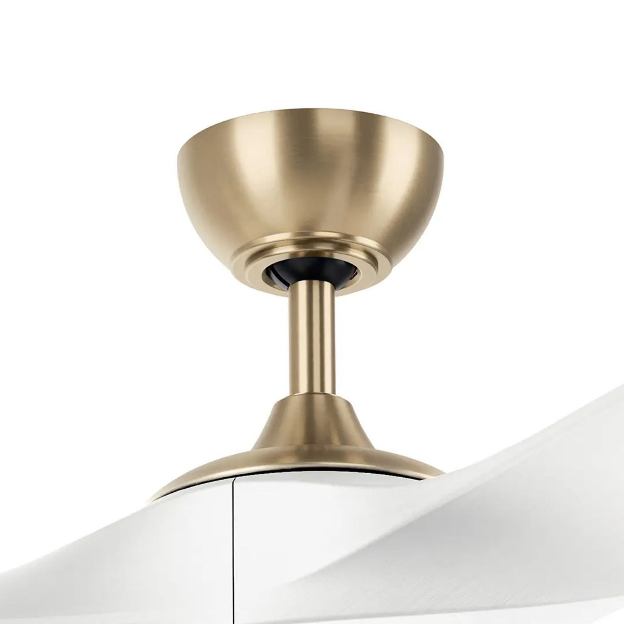 Kichler Mylo 52'' Ceiling Fan with LED Light DC Motor Champagne Bronze & White
