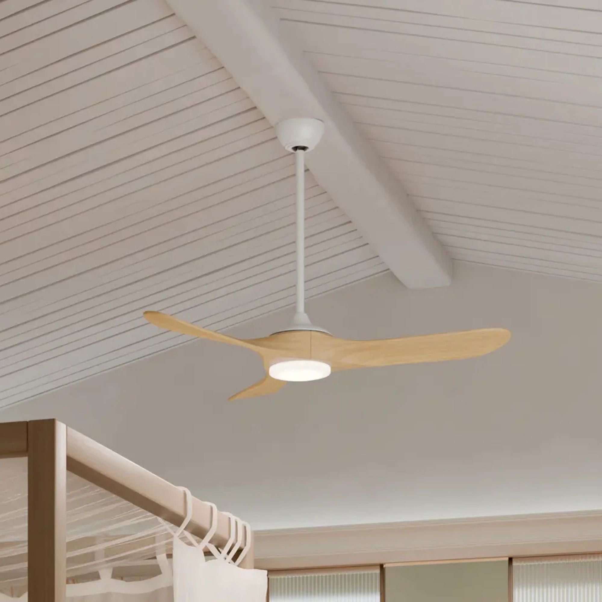 Kichler Mylo 52'' Ceiling Fan with LED Light DC Motor Matte White