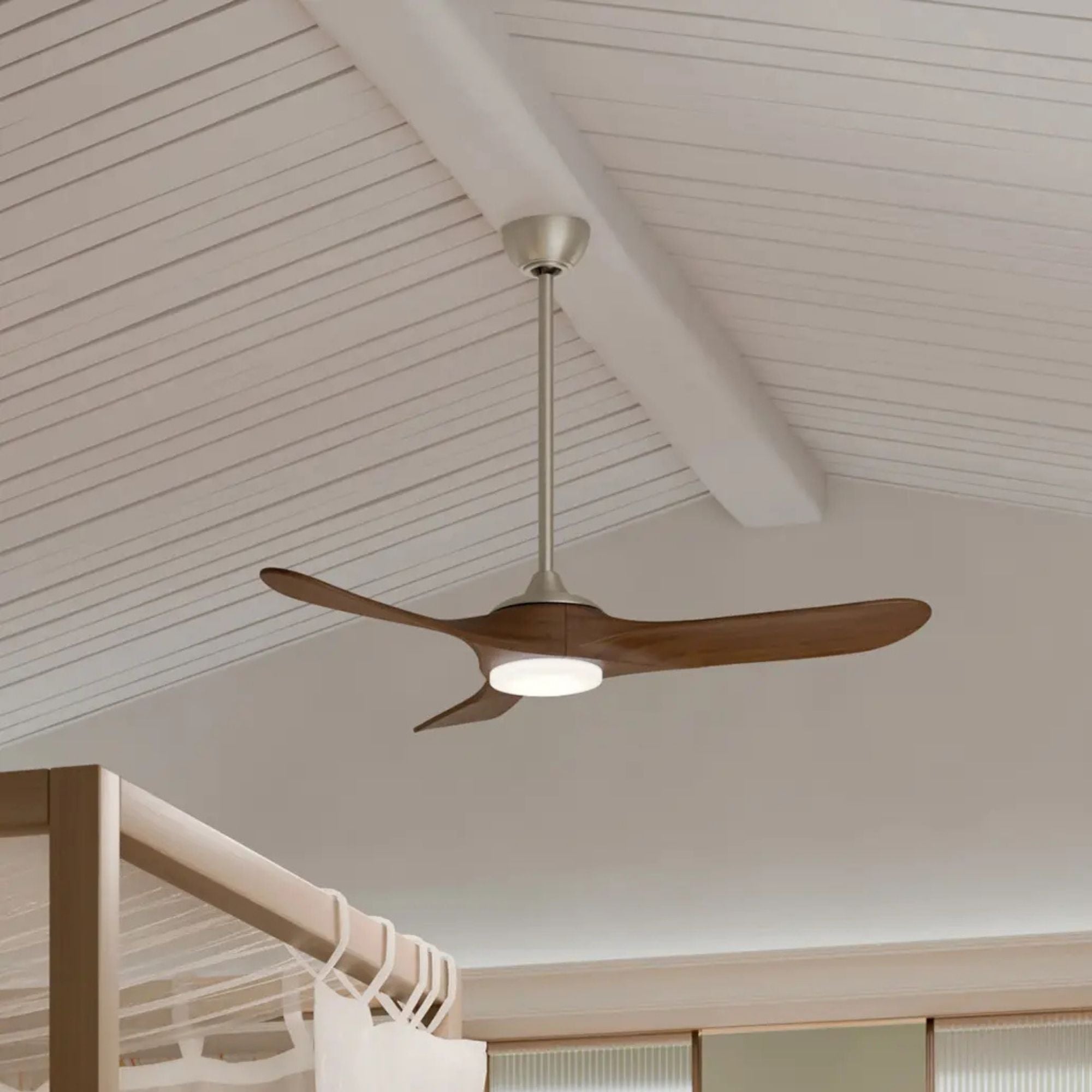 Kichler Mylo 52'' Ceiling Fan with LED Light DC Motor Painted Brushed Nickel