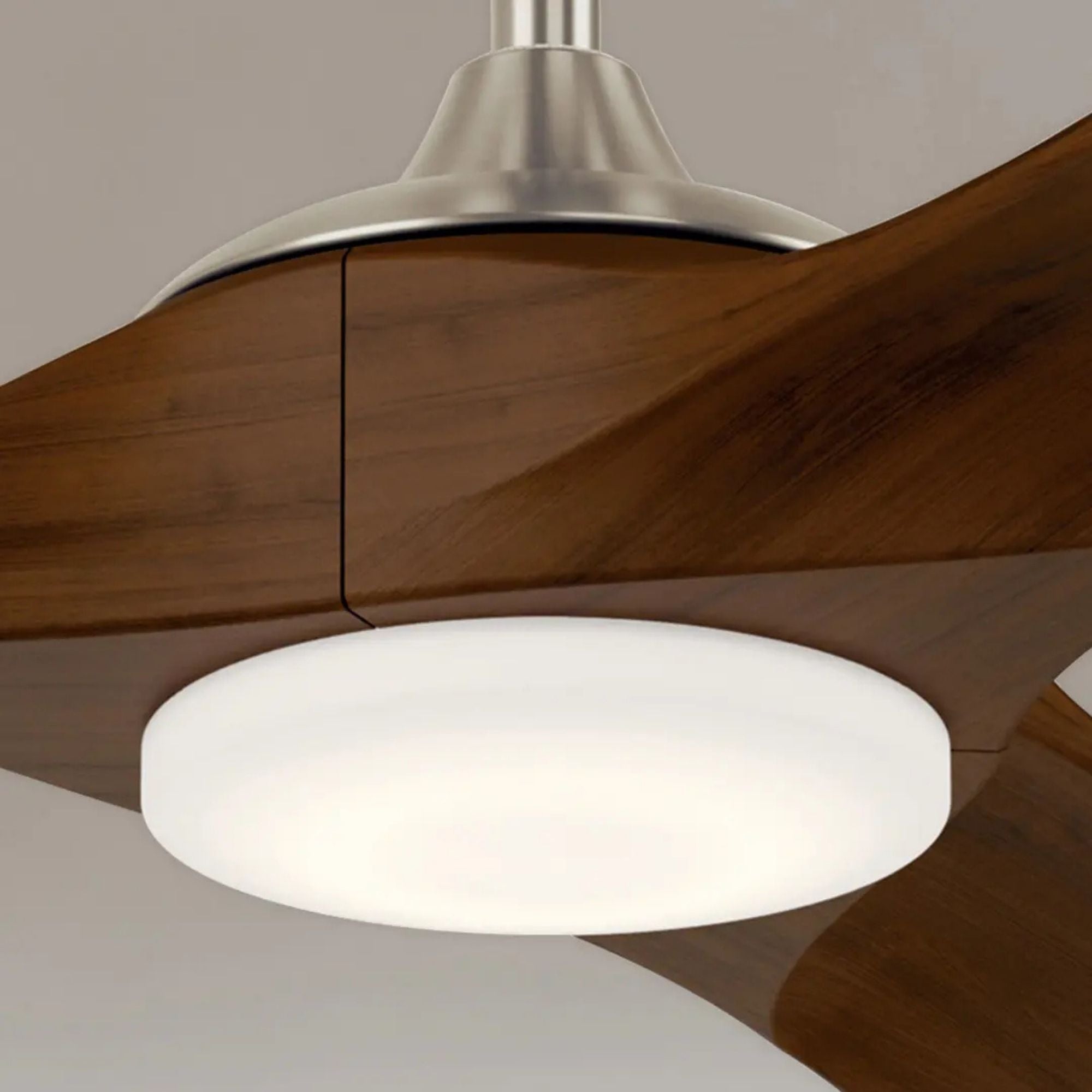 Kichler Mylo 52'' Ceiling Fan with LED Light DC Motor Painted Brushed Nickel