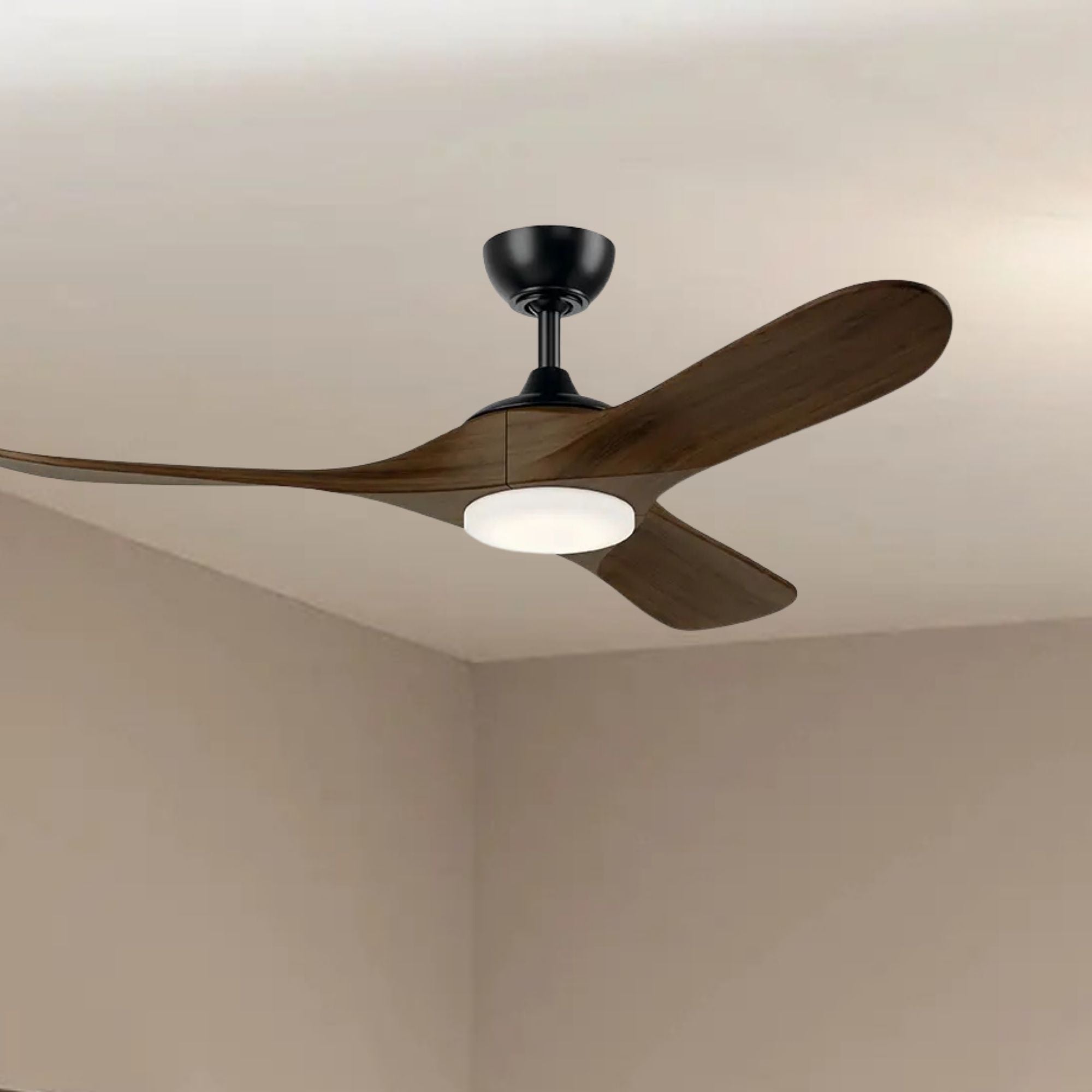 Kichler Mylo 52'' Ceiling Fan with LED Light DC Motor Satin Black