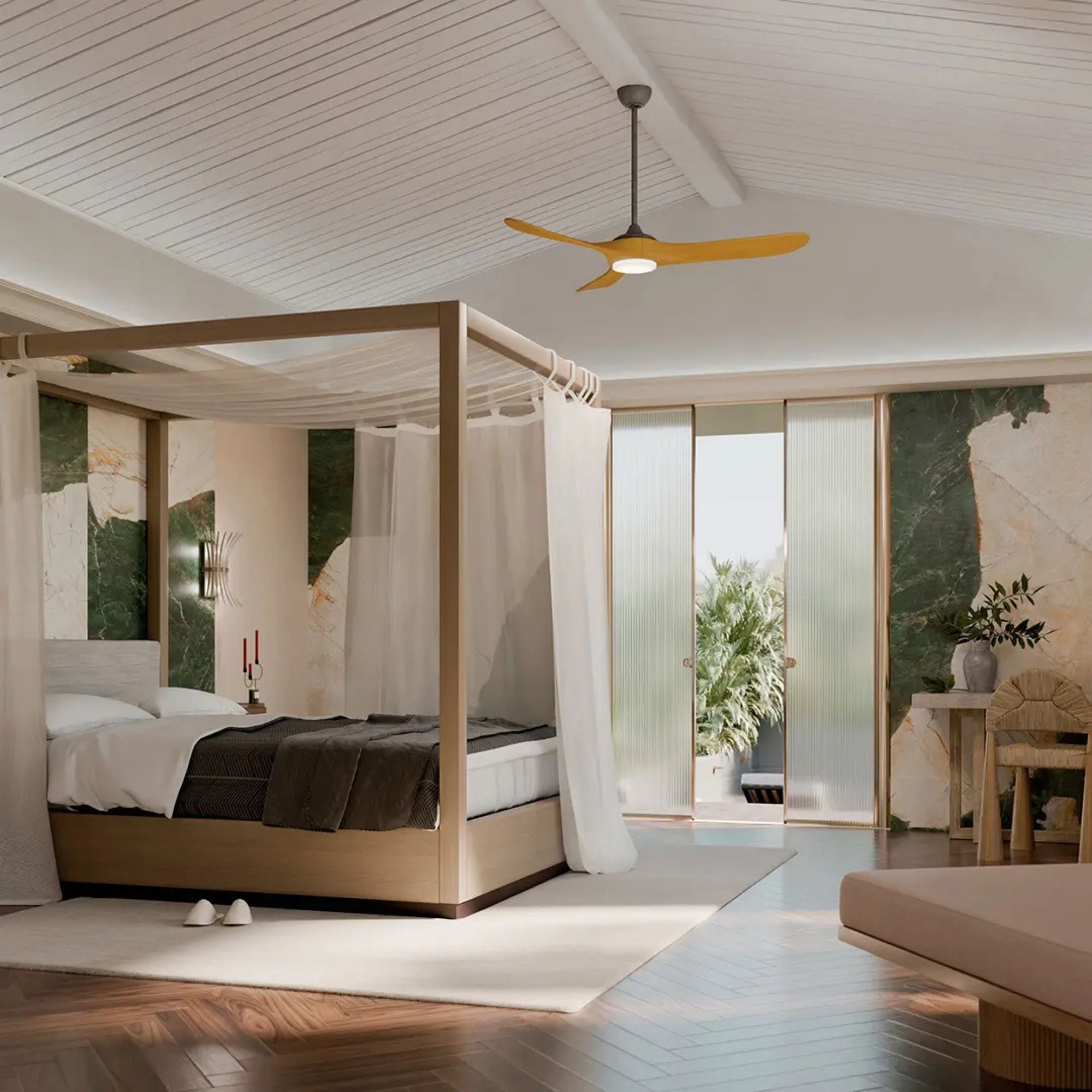 Kichler Mylo 60'' Ceiling Fan with LED Light DC Motor Anvil Iron