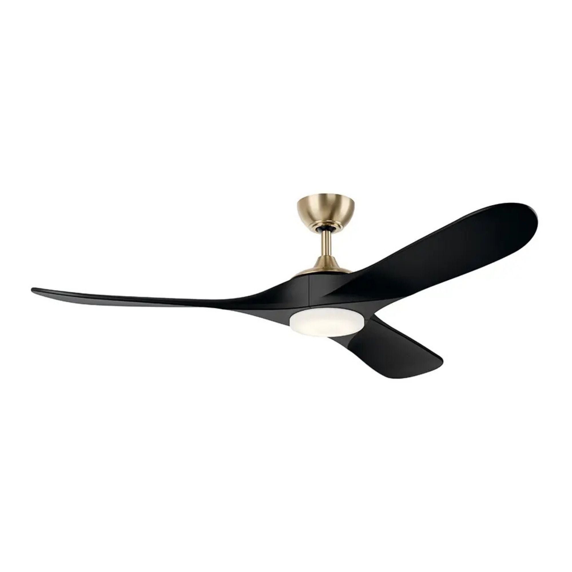 Kichler Mylo 60'' Ceiling Fan with LED Light DC Motor Champagne Bronze & Black