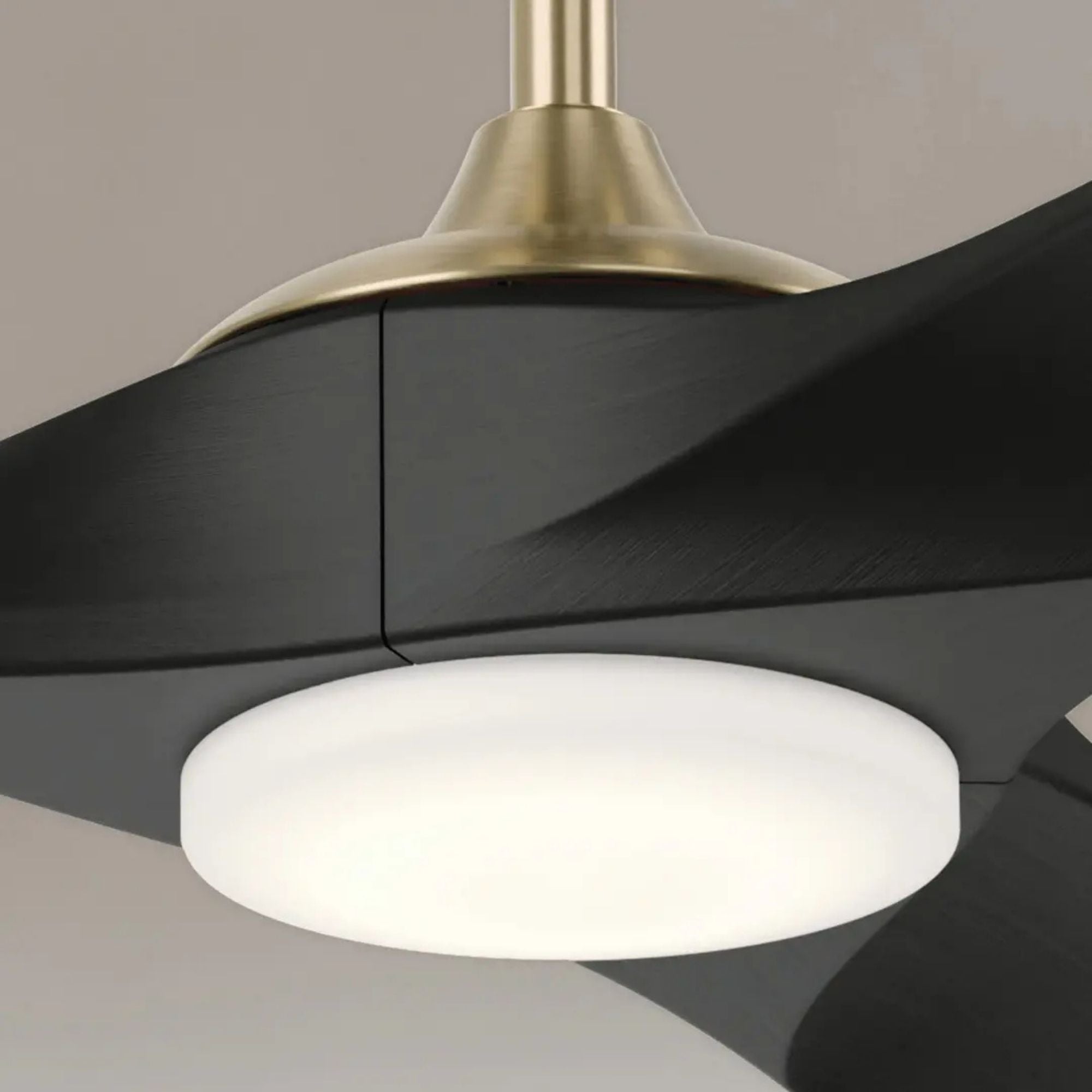Kichler Mylo 60'' Ceiling Fan with LED Light DC Motor Champagne Bronze & Black
