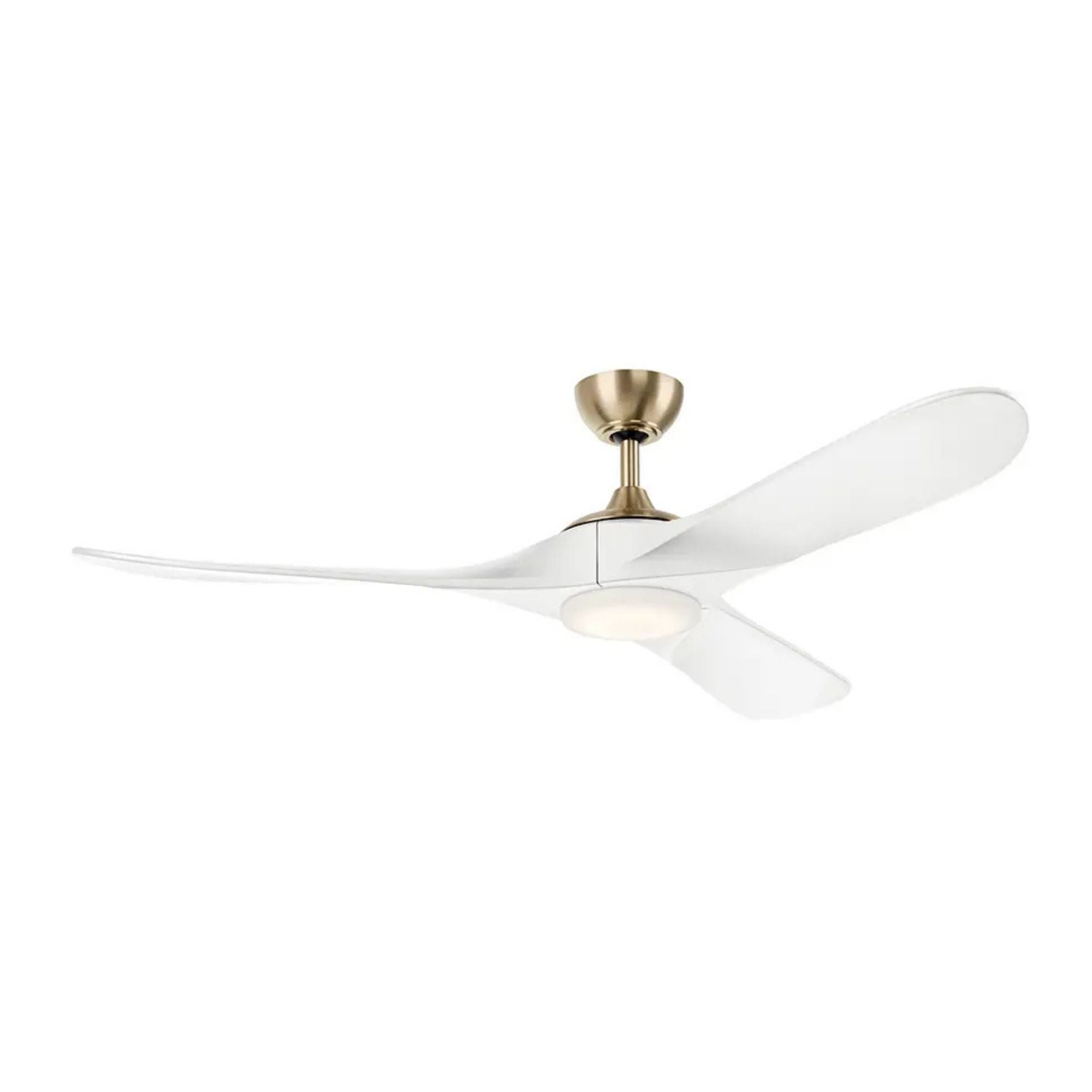 Kichler Mylo 60'' Ceiling Fan with LED Light DC Motor Champagne Bronze & White
