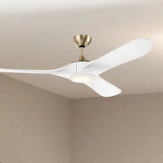 Kichler Mylo 60'' Ceiling Fan with LED Light DC Motor Champagne Bronze & White