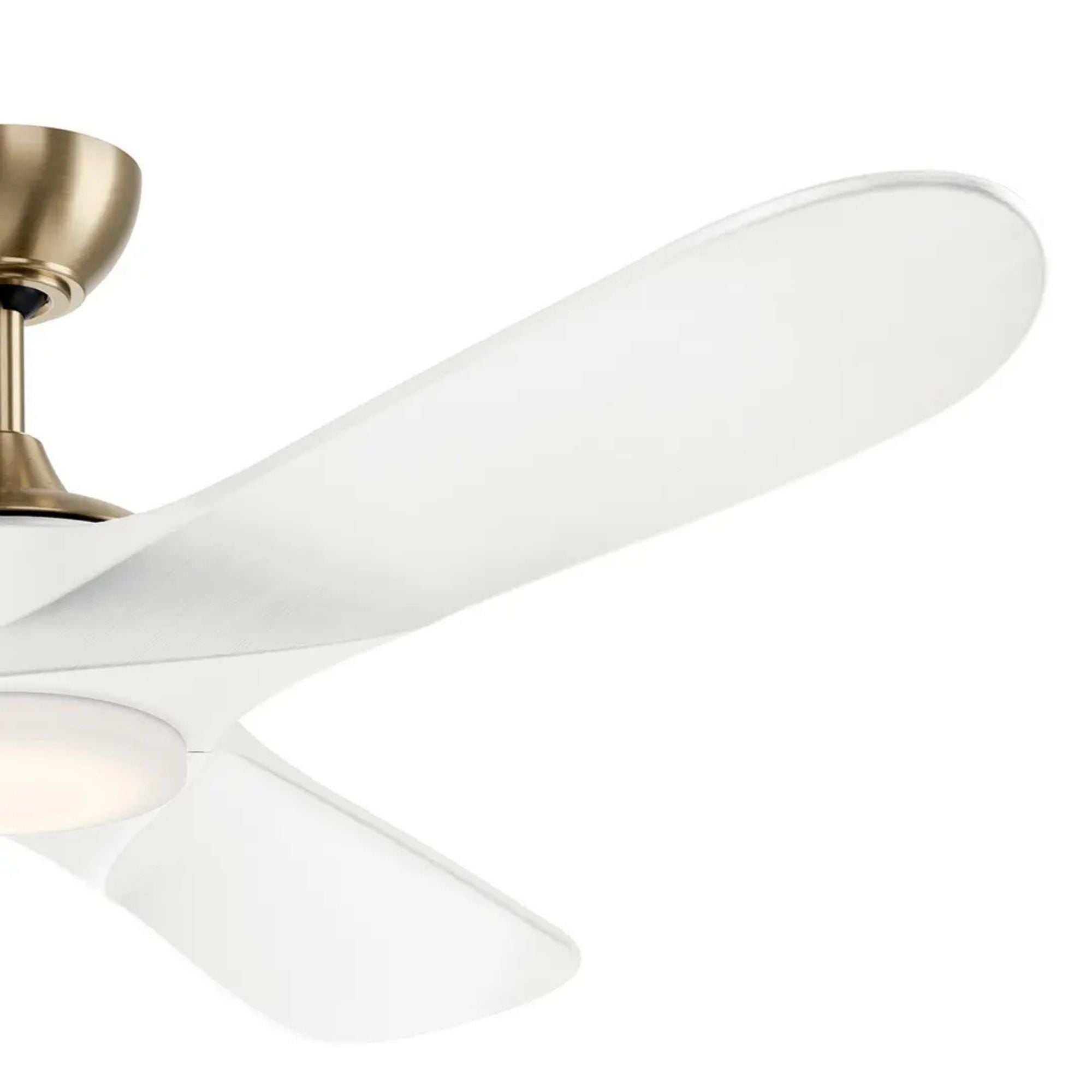 Kichler Mylo 60'' Ceiling Fan with LED Light DC Motor Champagne Bronze & White